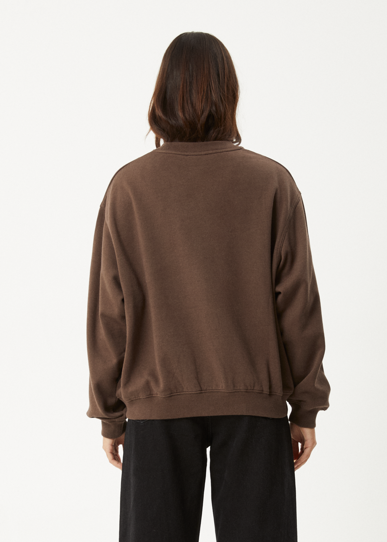 AFENDS Womens Mackie - Crew Neck Jumper - Coffee