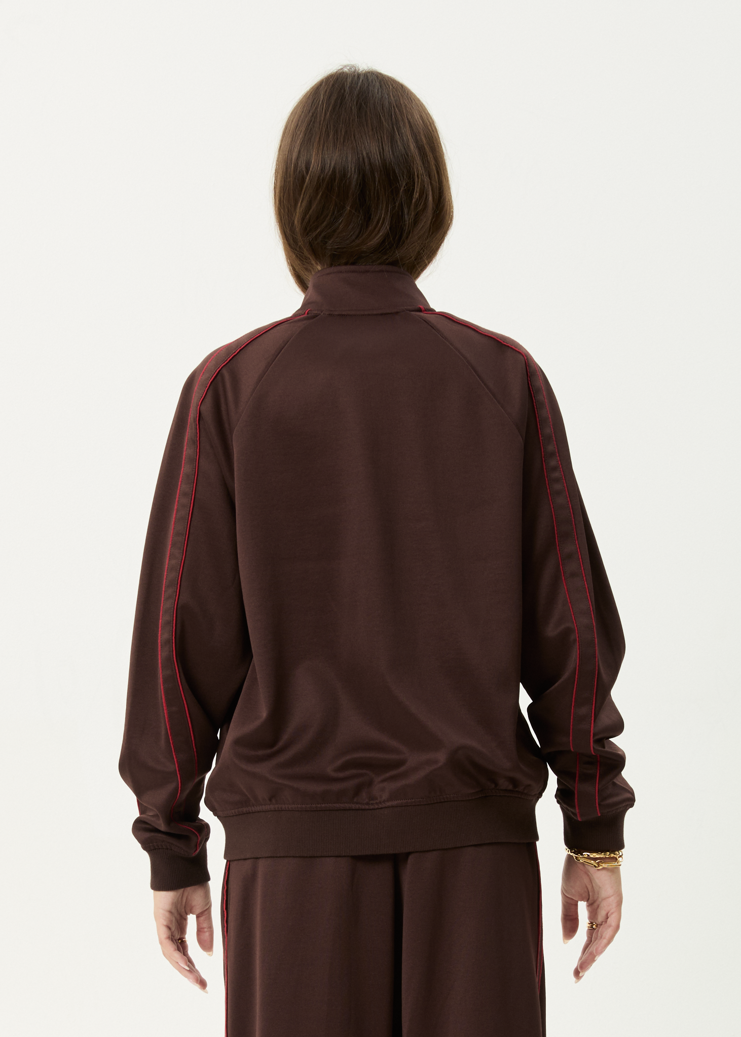 AFENDS Womens Avenue - Track Jacket - Coffee