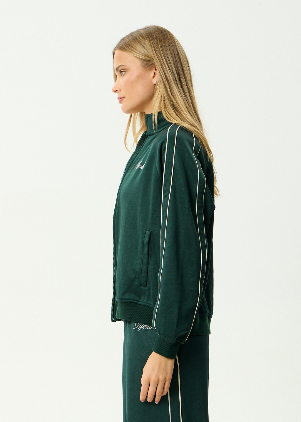 AFENDS Womens Avenue - Track Jacket - Pine
