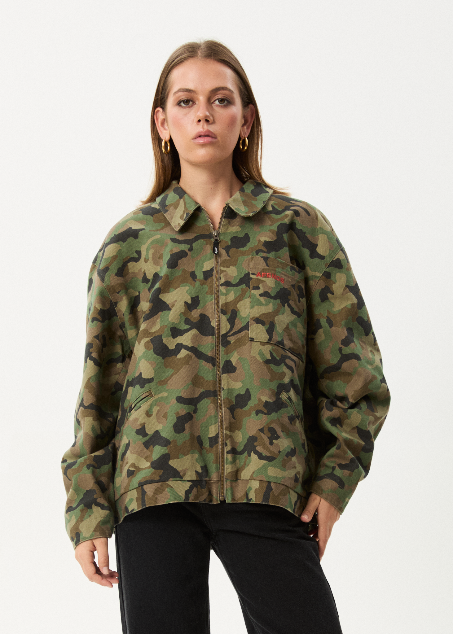 AFENDS Mens Hidden Oracle - Workwear Jacket - Hidden