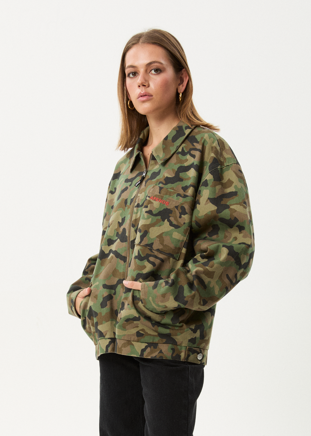 AFENDS Mens Hidden Oracle - Workwear Jacket - Hidden