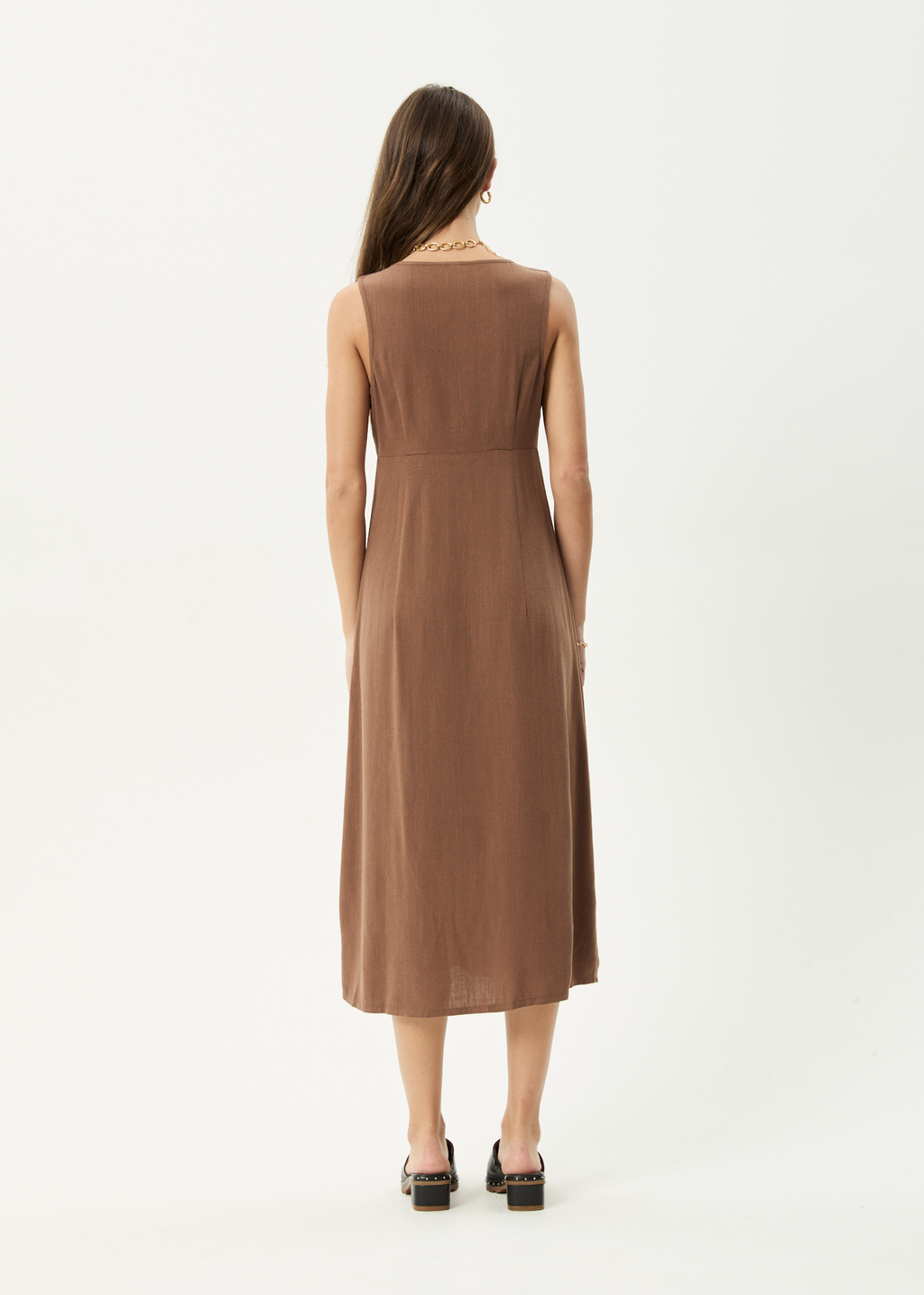 AFENDS Womens Hartley - Maxi Dress - Cinnamon