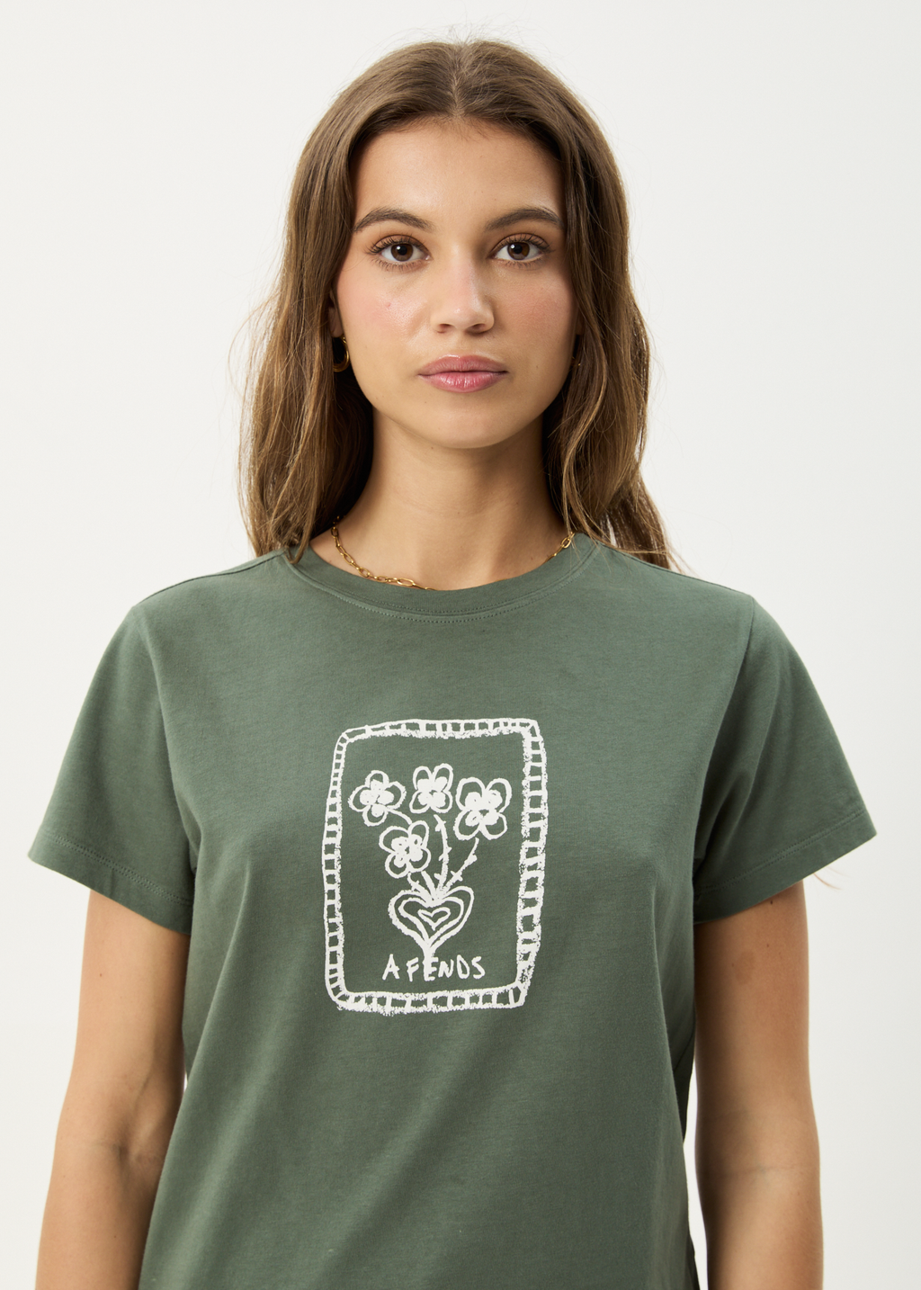AFENDS Womens Maisie - Regular Tee - Sycamore