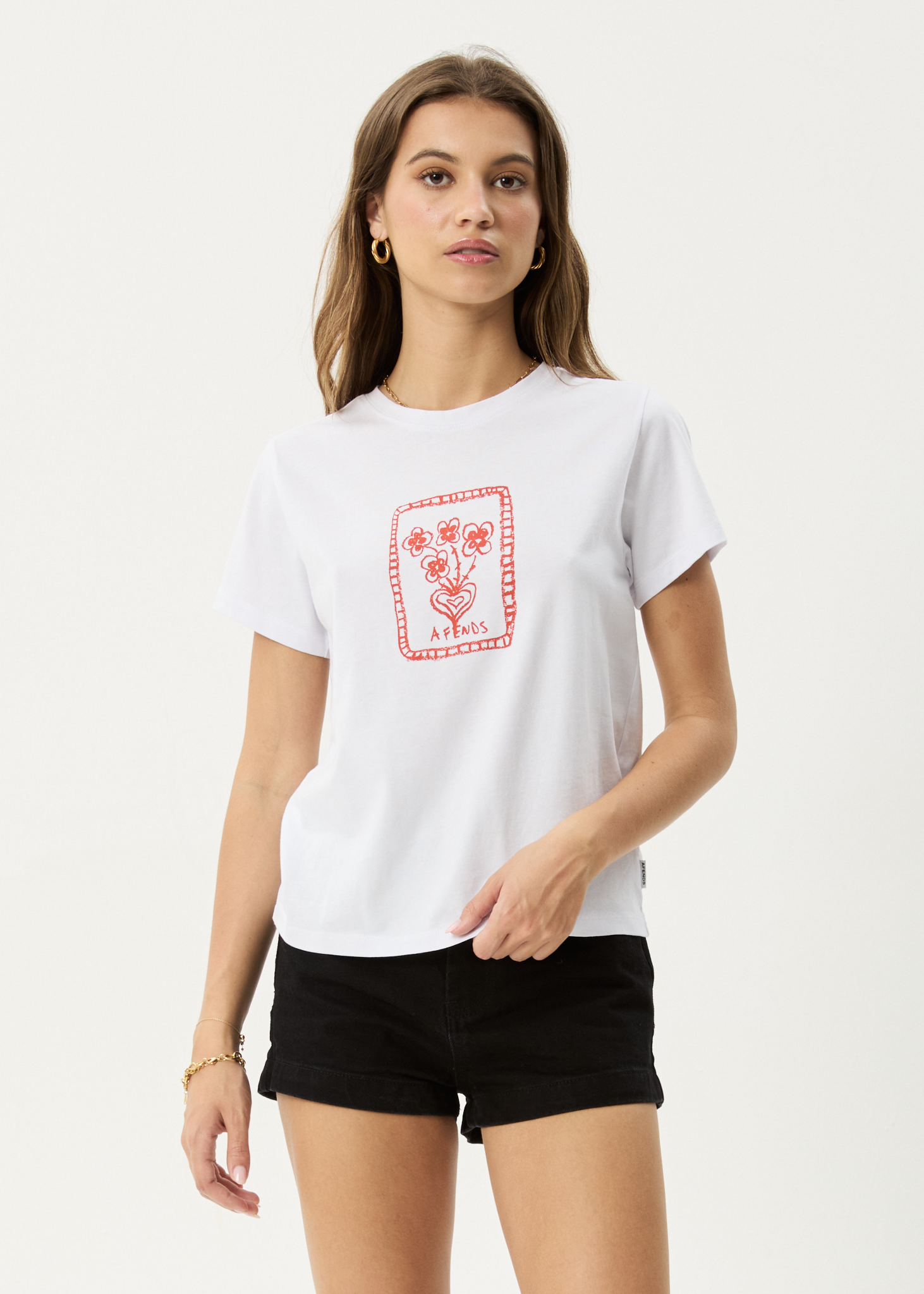 AFENDS Womens Maisie - Regular Tee - White