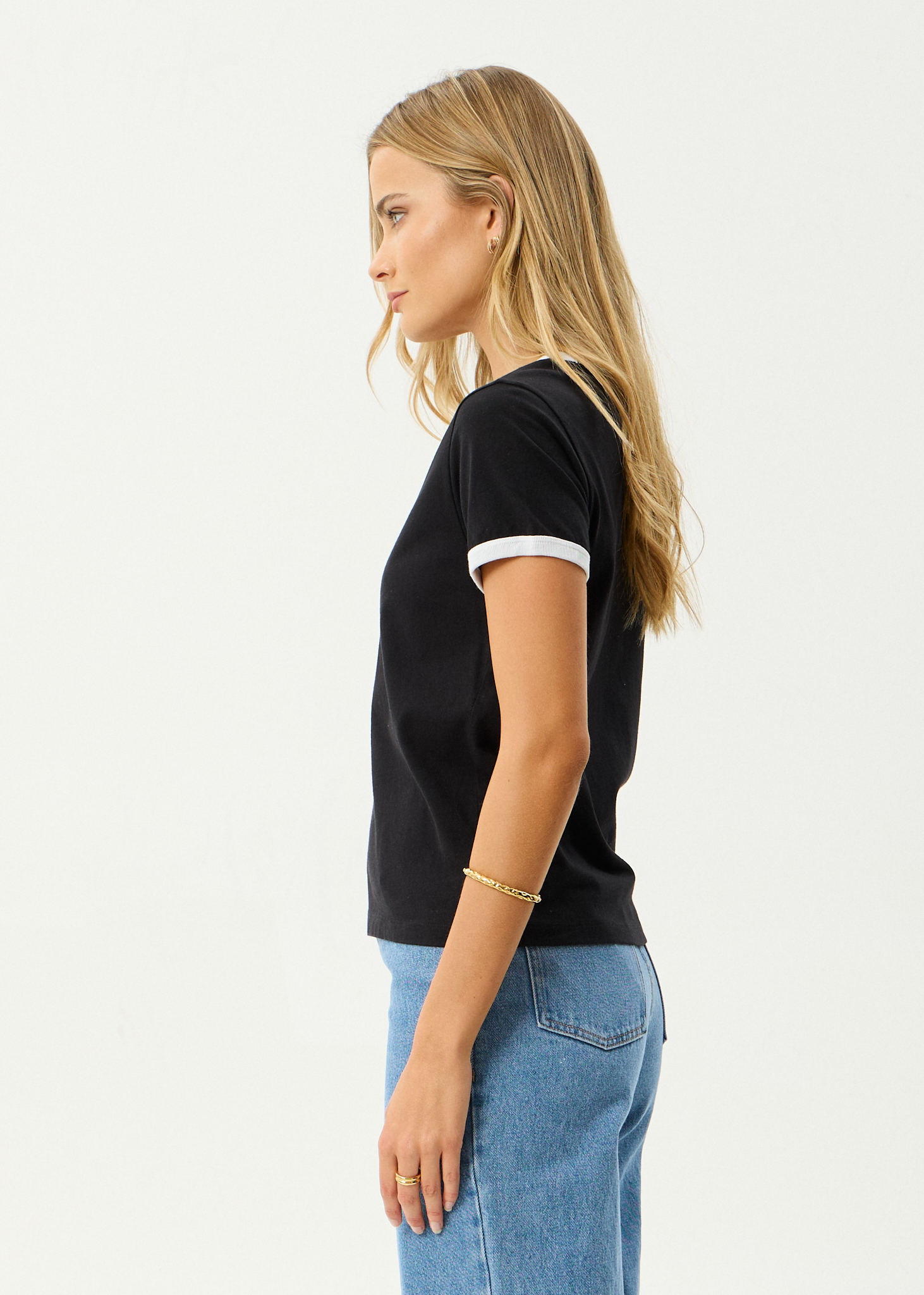 AFENDS Womens Gardening Club - Ringer Tee - Black