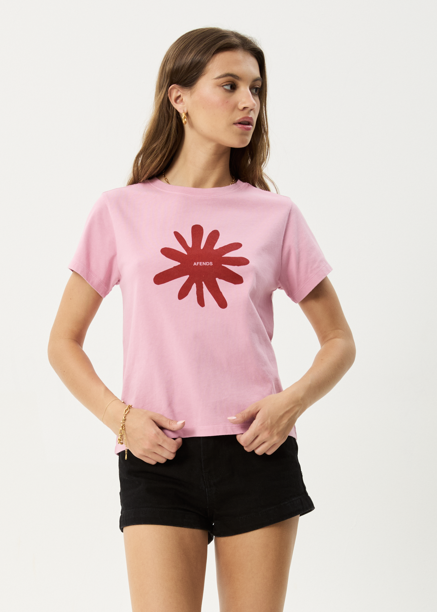 AFENDS Womens Nessa - Regular Tee - Marrakesh