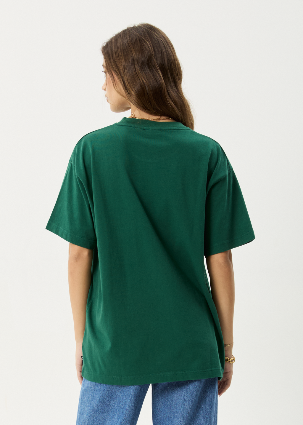 AFENDS Womens Cygnet - Oversized Tee - Hunter Green