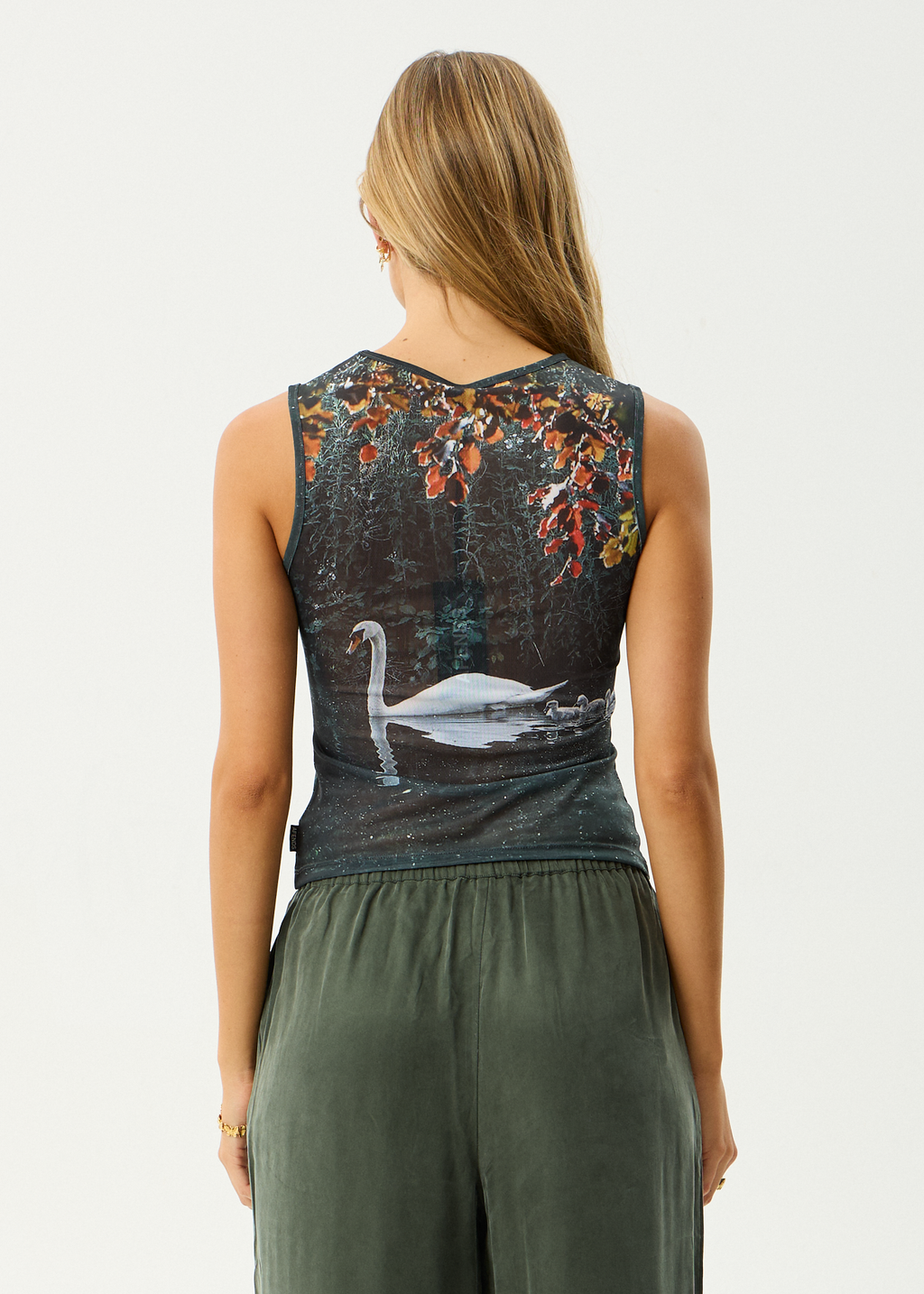 AFENDS Womens Swan Song - Sheer Tank - Multi