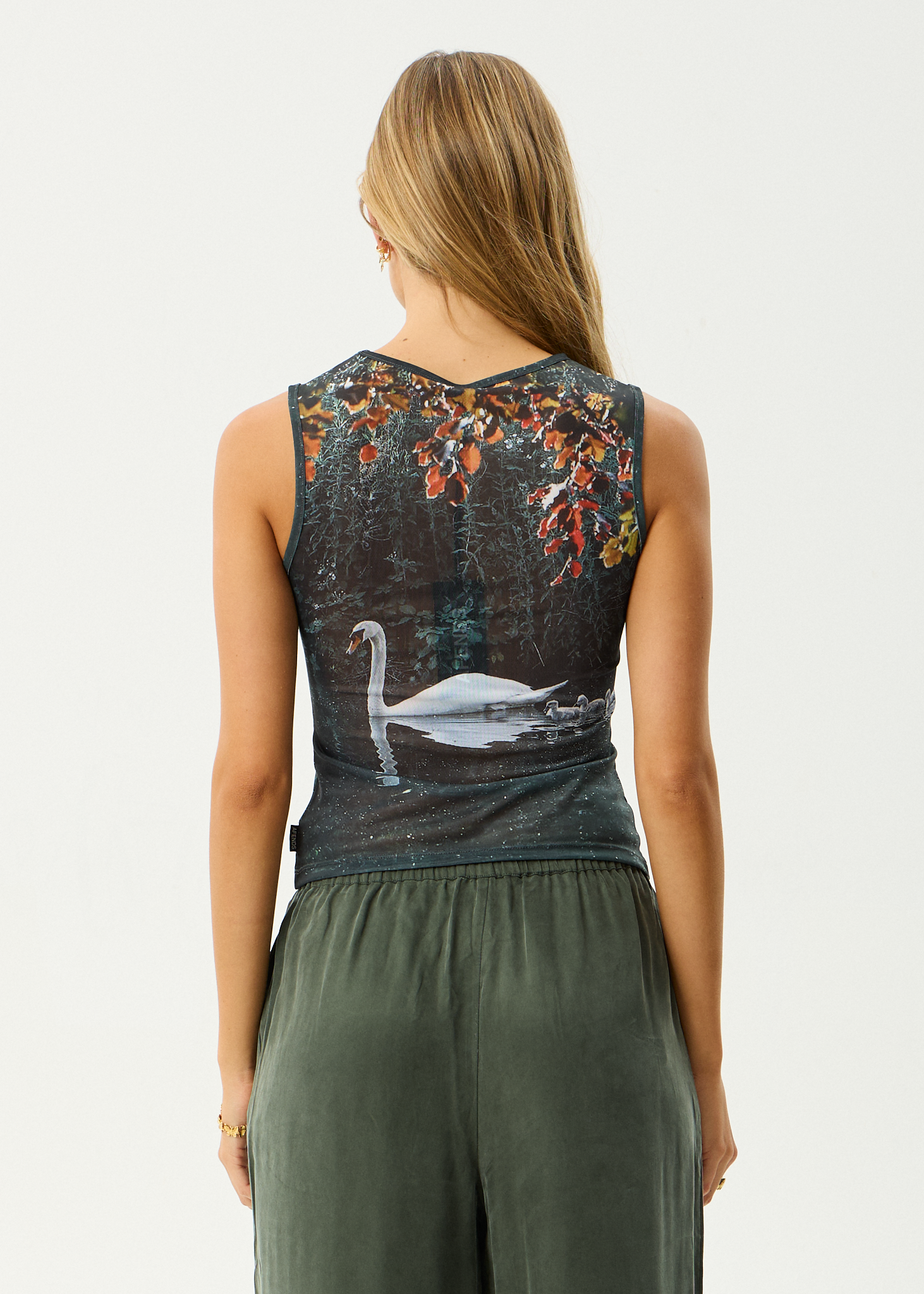 AFENDS Womens Swan Song - Sheer Tank - Multi