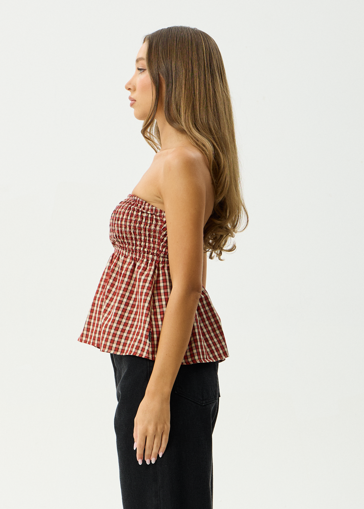 AFENDS Womens Austin - Top - Red Rum