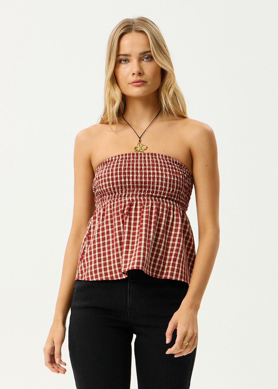 AFENDS Womens Rooney - Strapless Top - Sesame