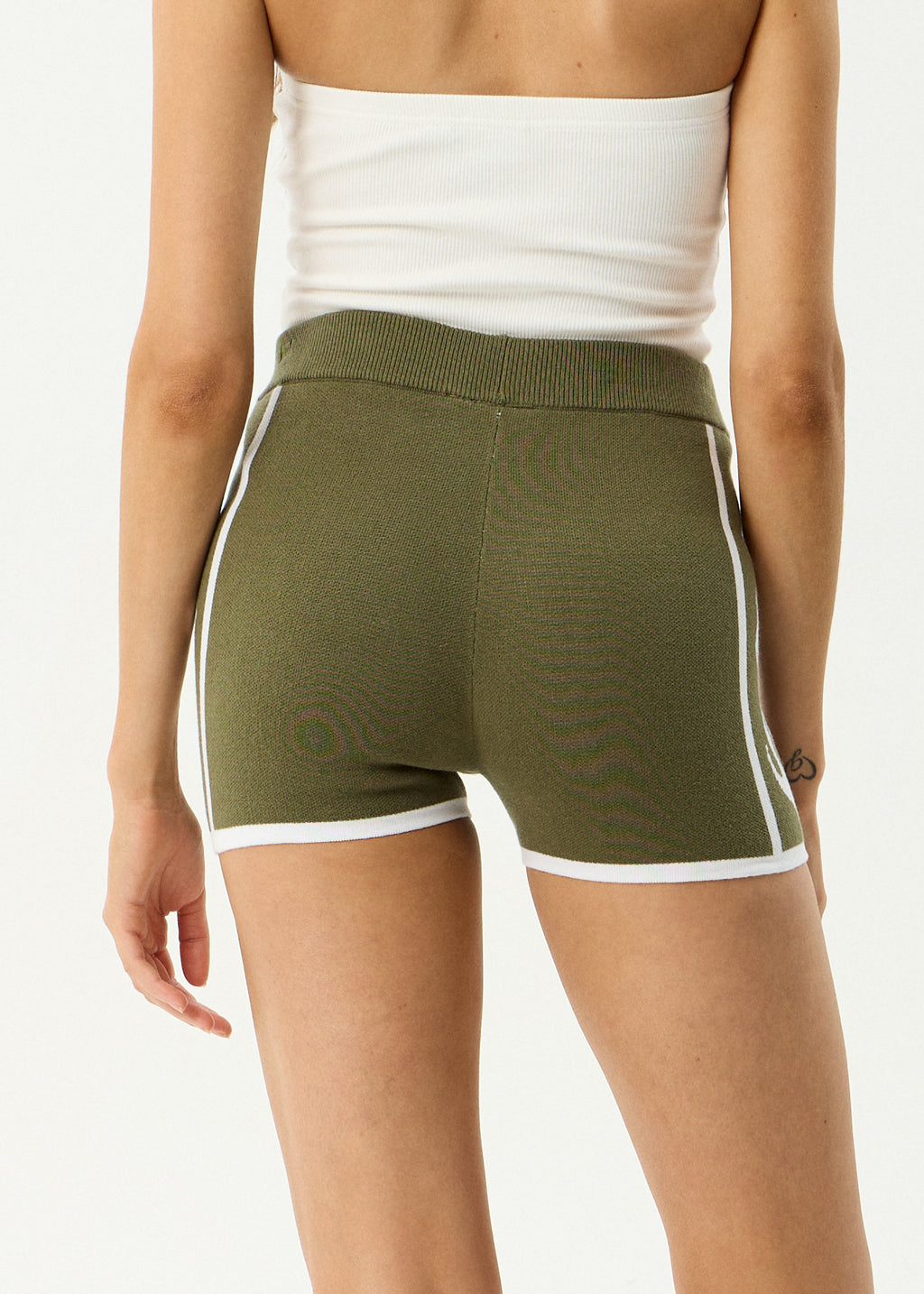 AFENDS Womens Blaze - Recycled Knit Short - Deep Olive