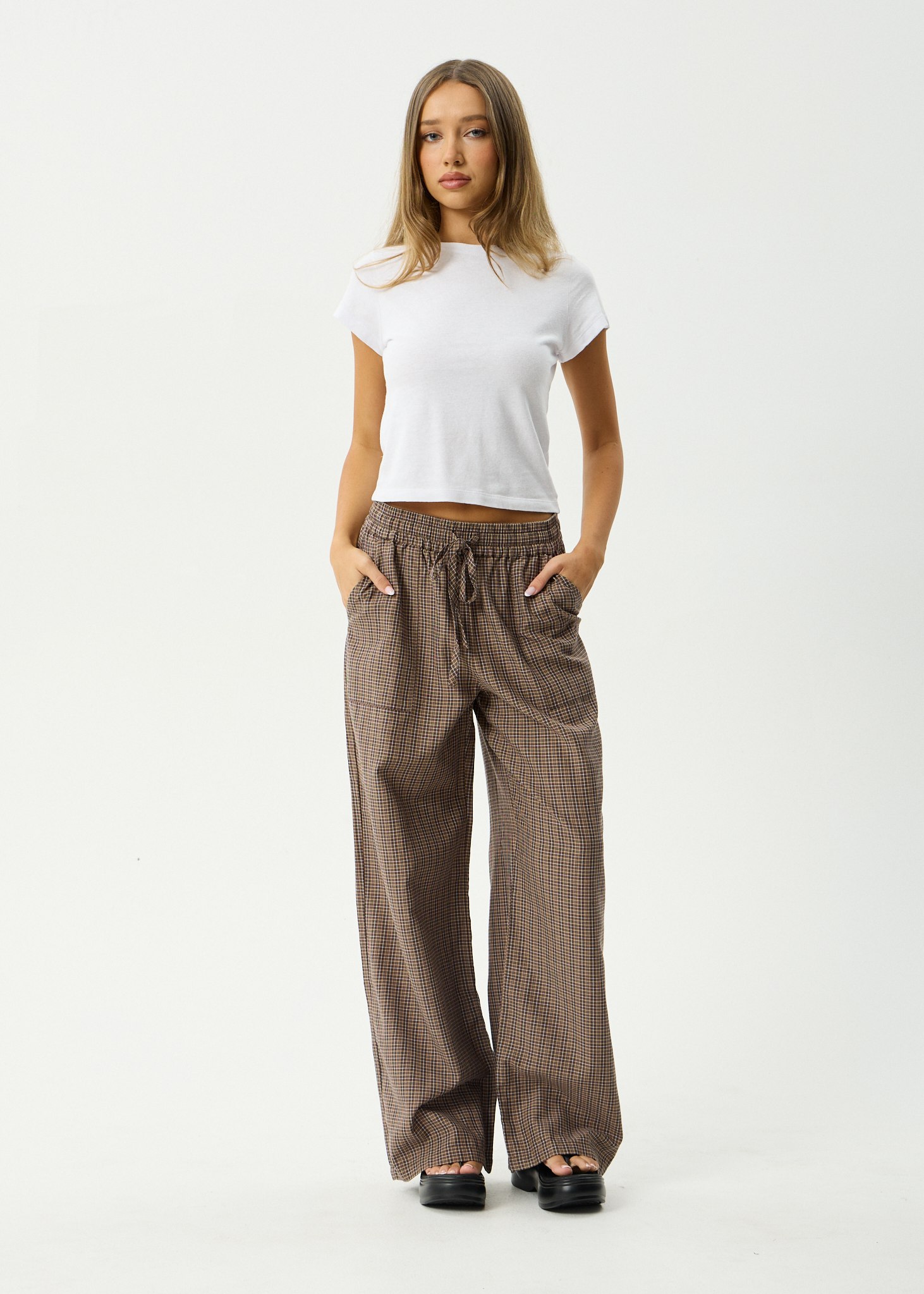 AFENDS Womens Hometown - Pant - Coffee
