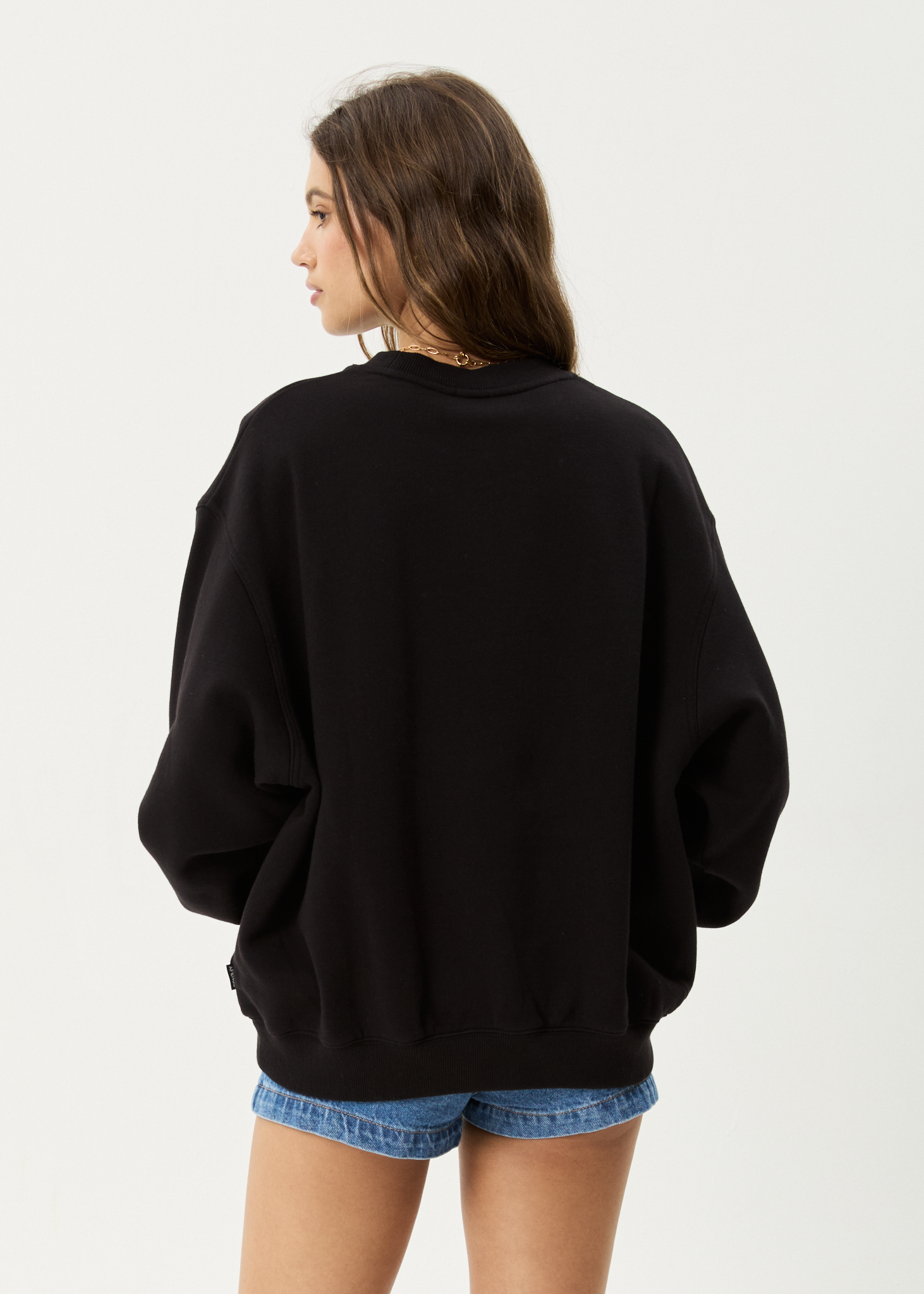 AFENDS Womens Cygnet - Crew Neck Jumper - Black