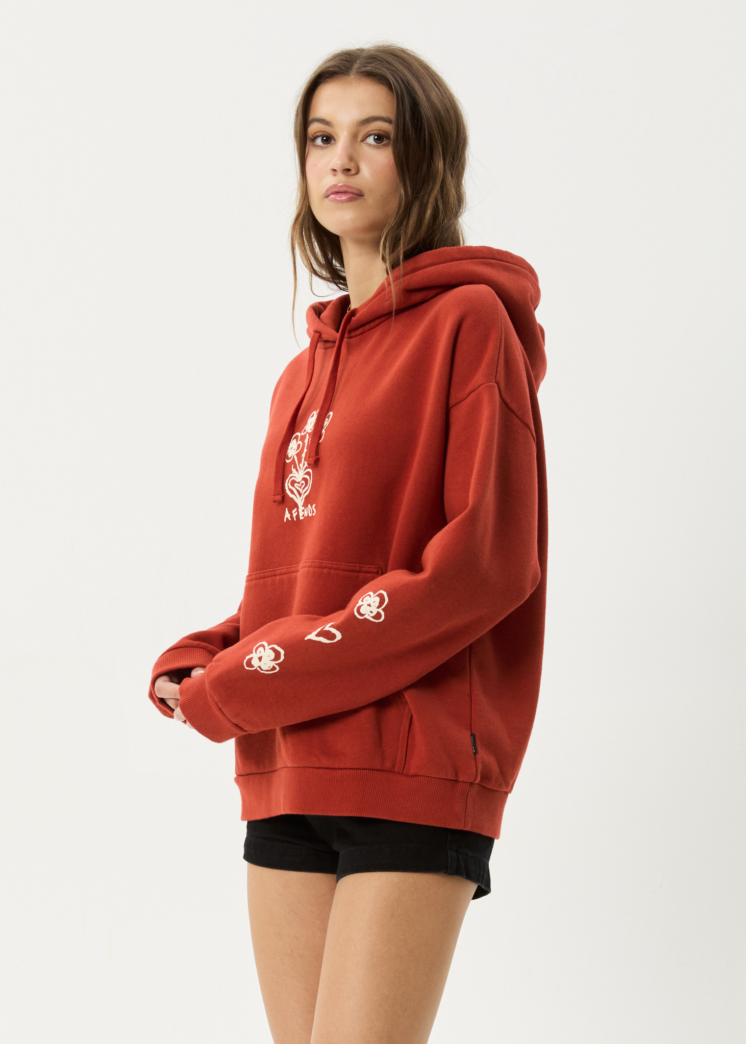 AFENDS Womens Maisie - Hoodie - Red Rum