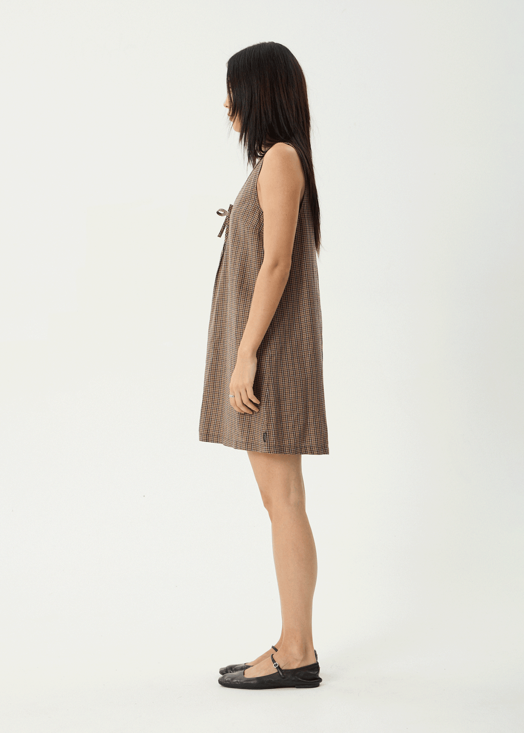 AFENDS Womens Hometown Michi - Mini Dress - Coffee