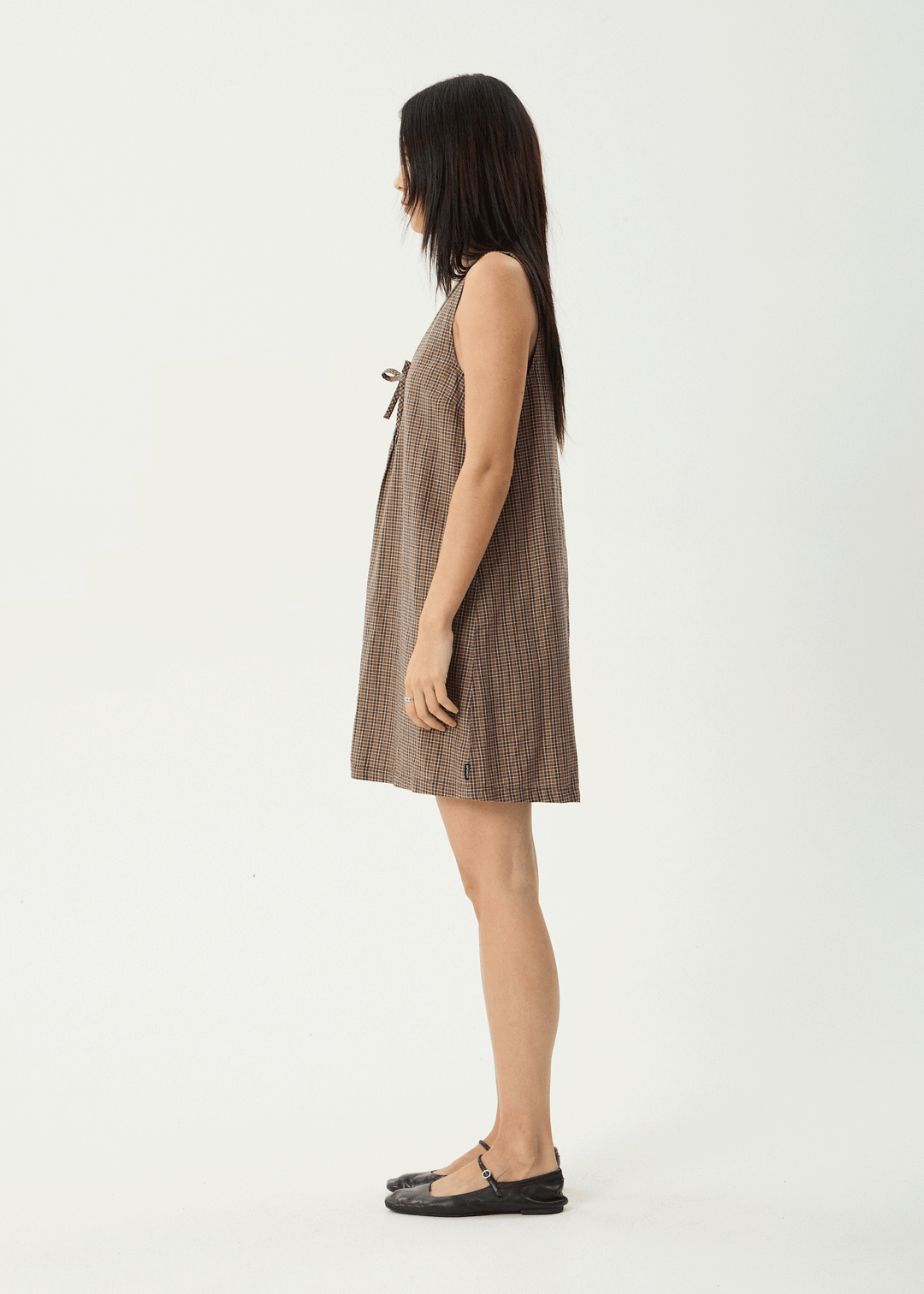 AFENDS Womens Hometown Michi - Mini Dress - Coffee