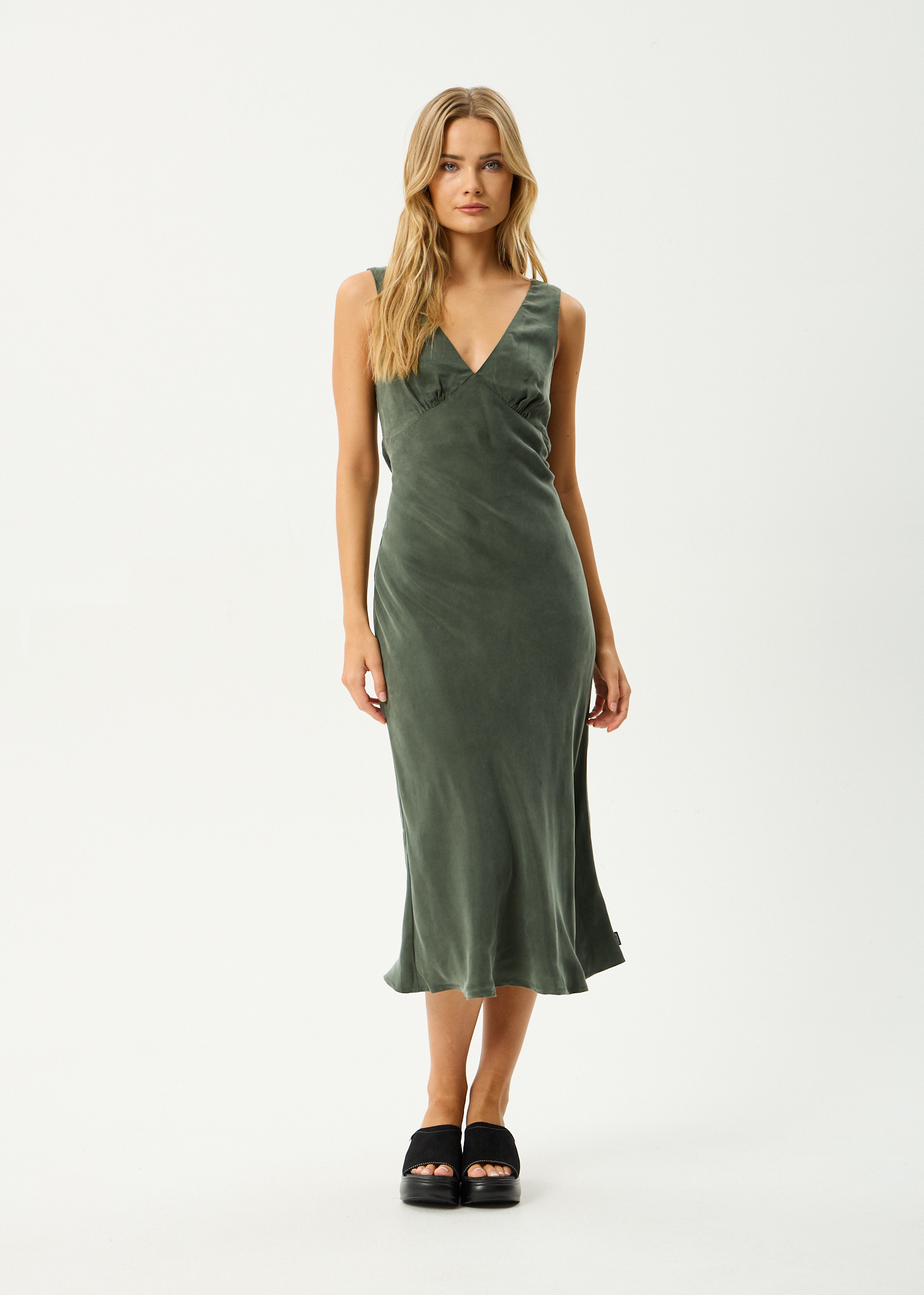 slim fit dress slacks AFENDS Womens Gia - Cupro Maxi Dress