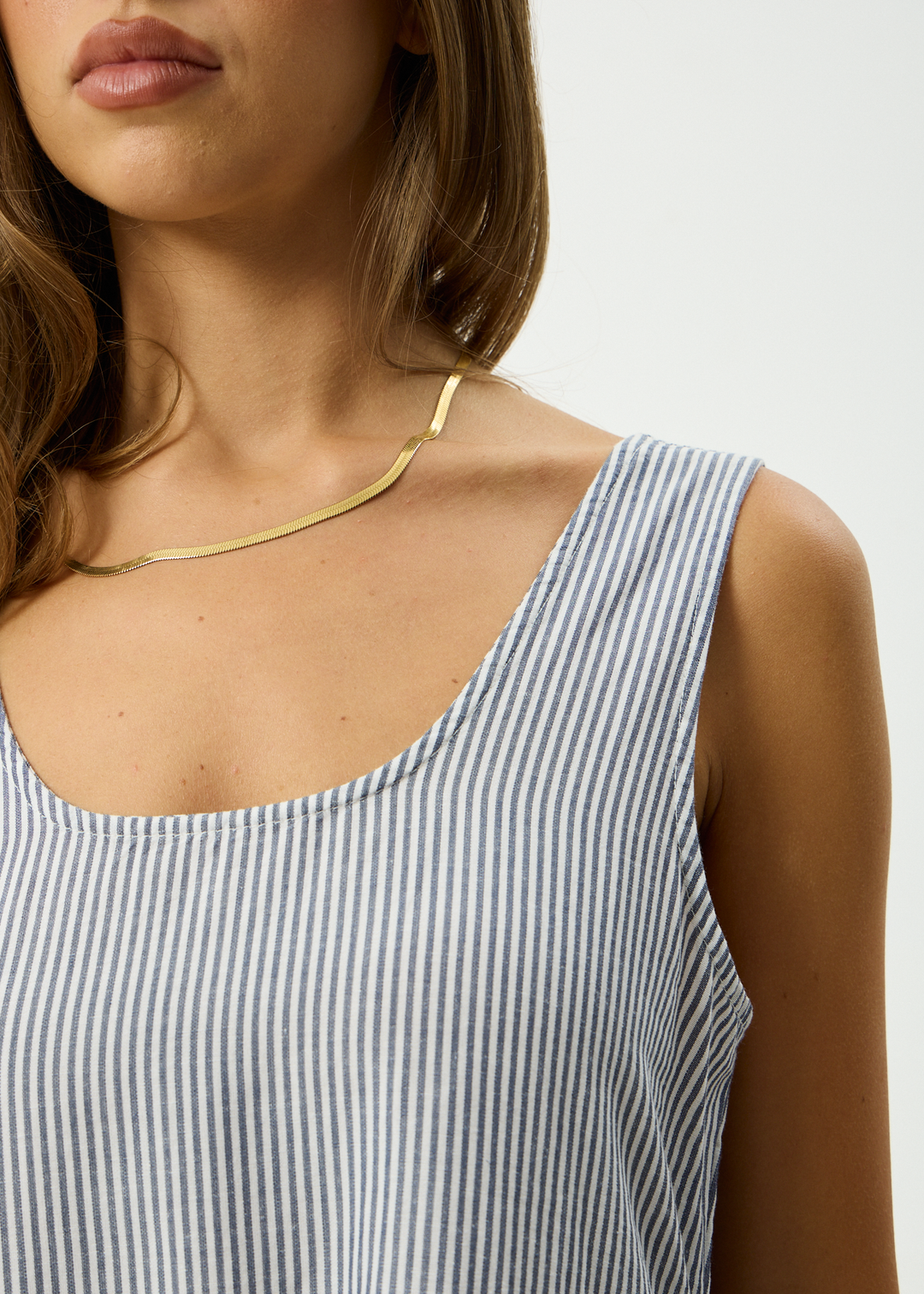 AFENDS Womens Intergalactic - Midi Dress - Navy Stripe