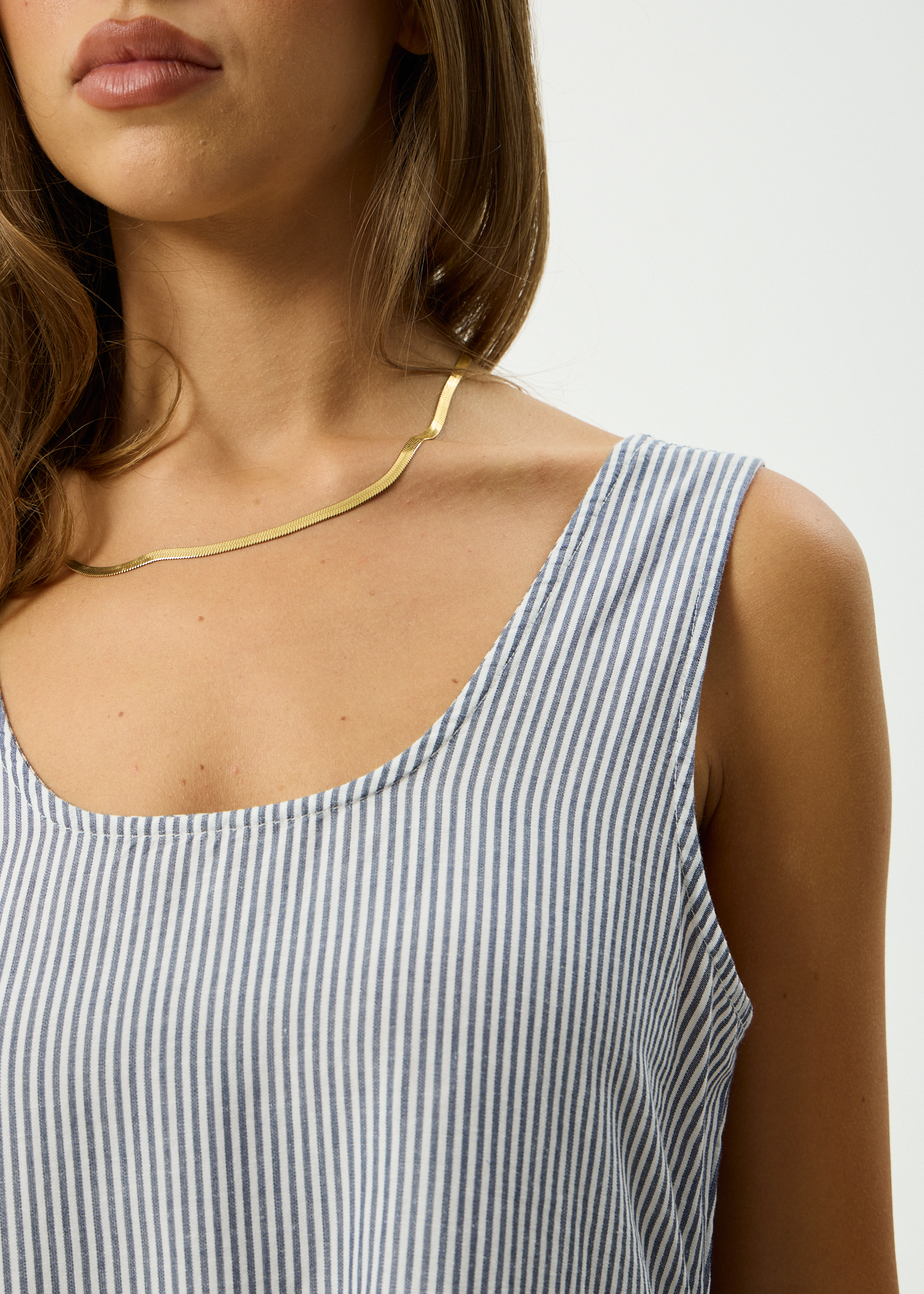 AFENDS Womens Intergalactic - Midi Dress - Navy Stripe