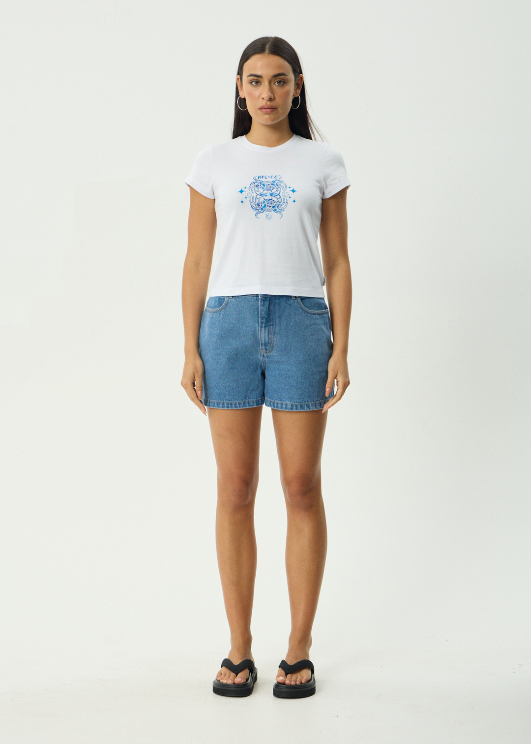 AFENDS Womens Tropic Of Cancer - Baby Tee - White