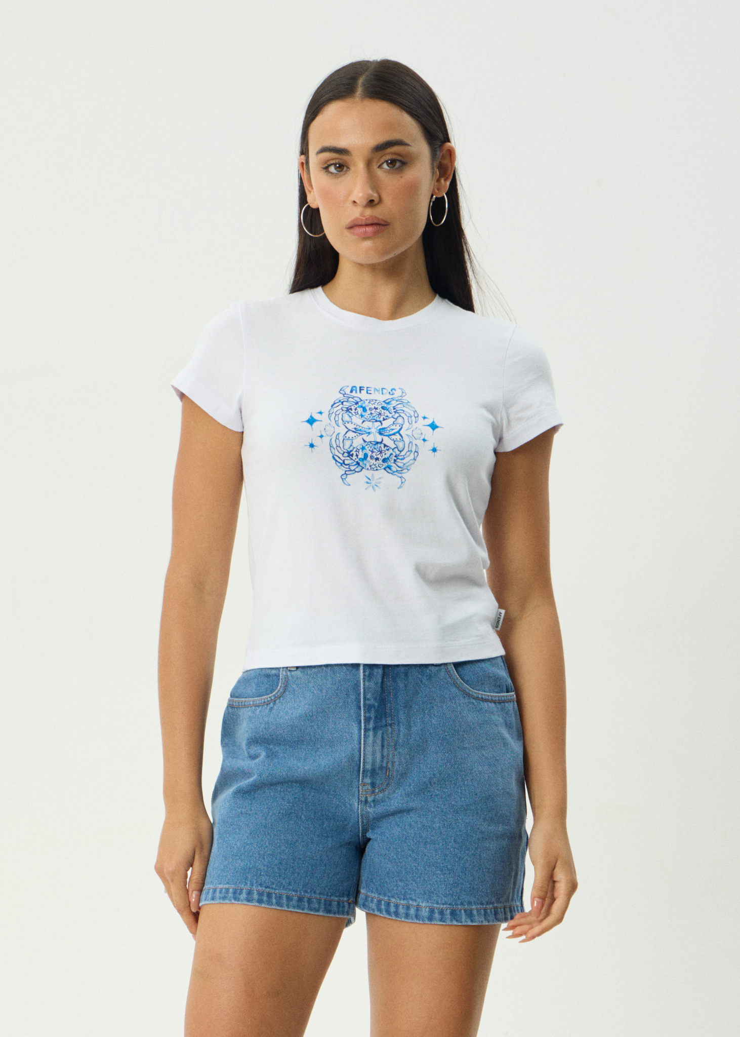 AFENDS Womens Tropic Of Cancer - Baby Tee - White