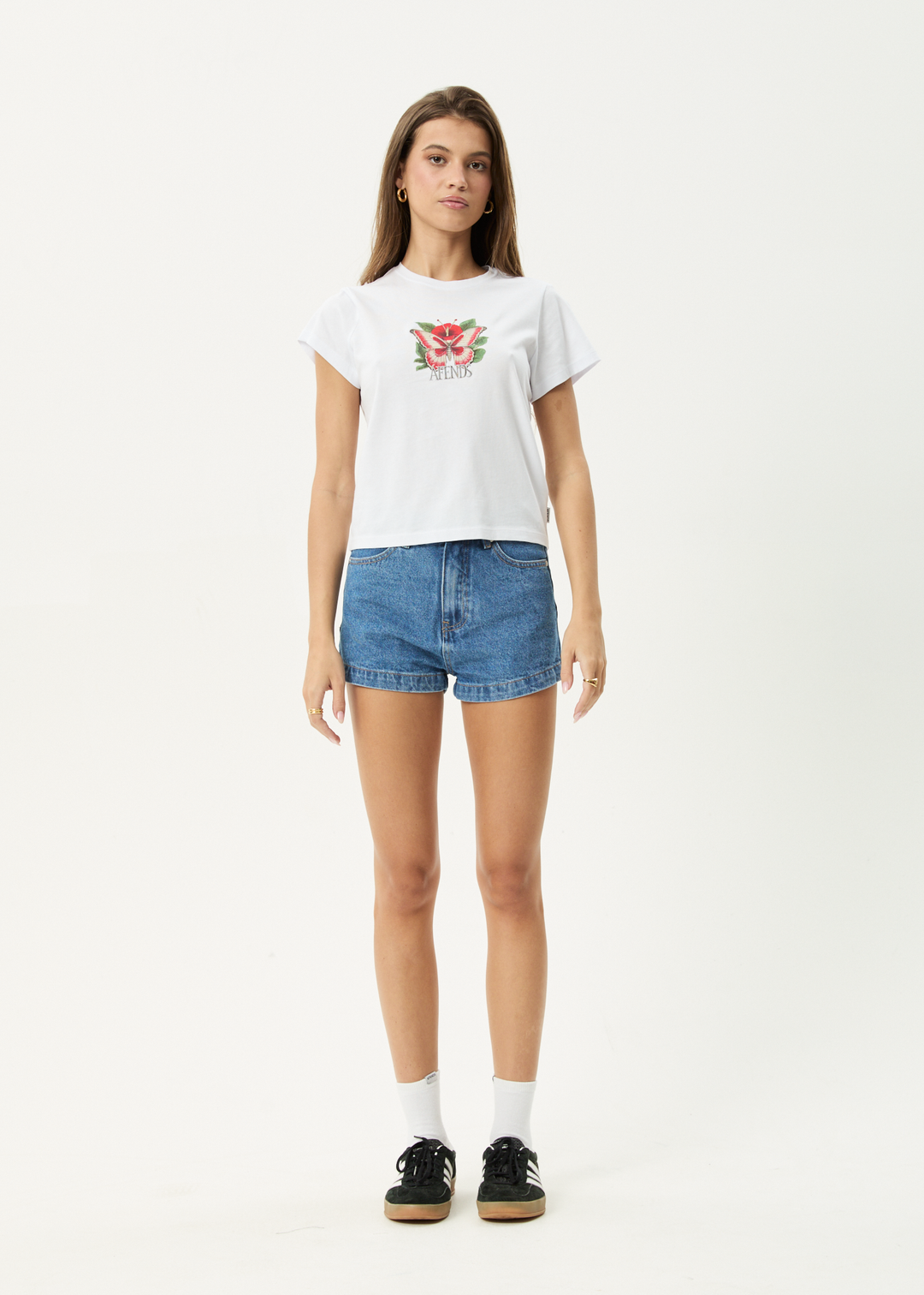 AFENDS Womens Metamorphosis - Baby Tee - White
