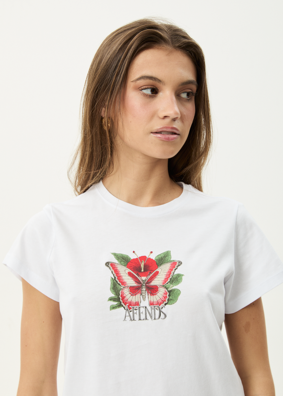 AFENDS Womens Metamorphosis - Baby Tee - White