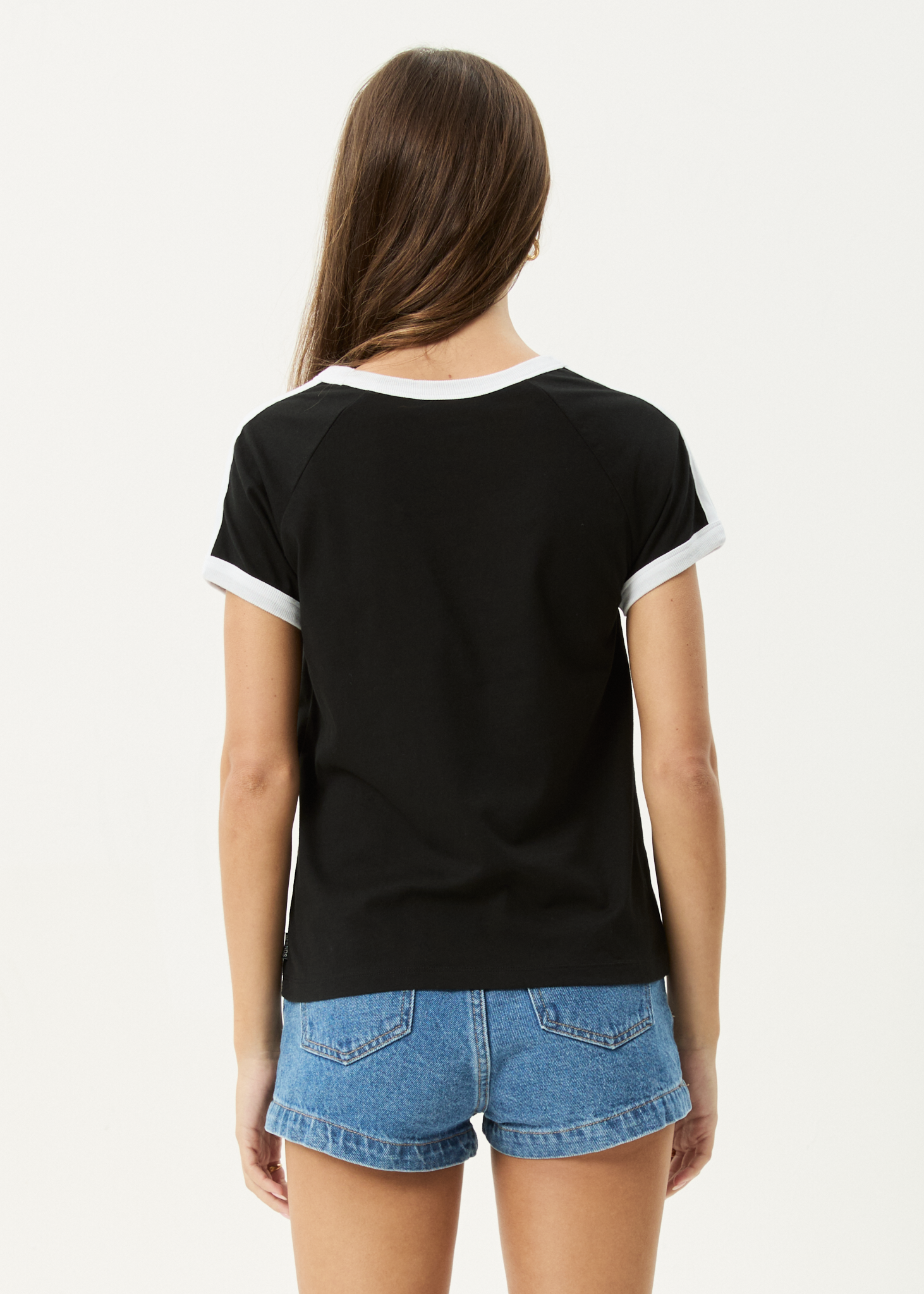 AFENDS Womens Catch And Release - Raglan Tee - Black