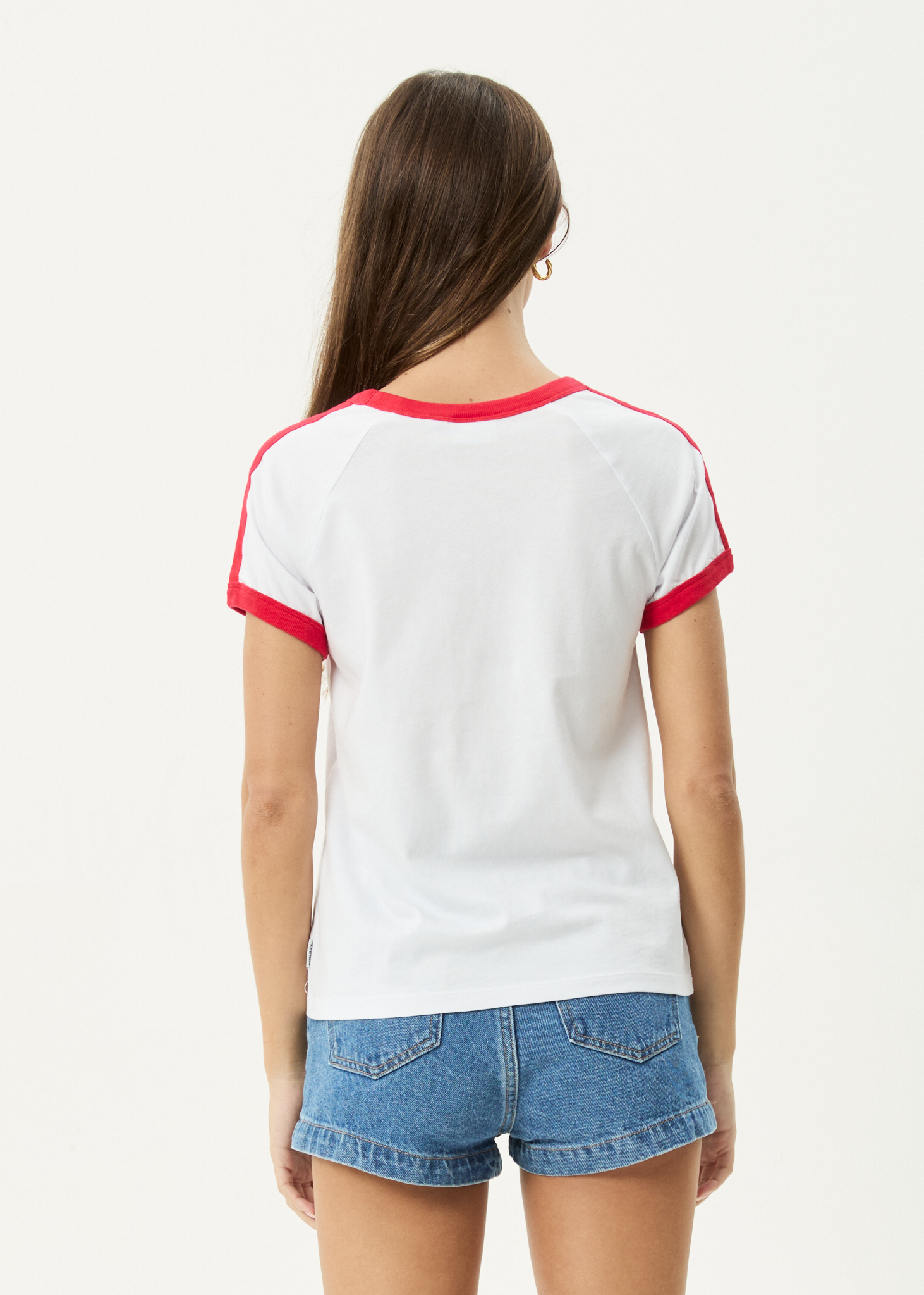 AFENDS Womens Catch And Release - Raglan Tee - White