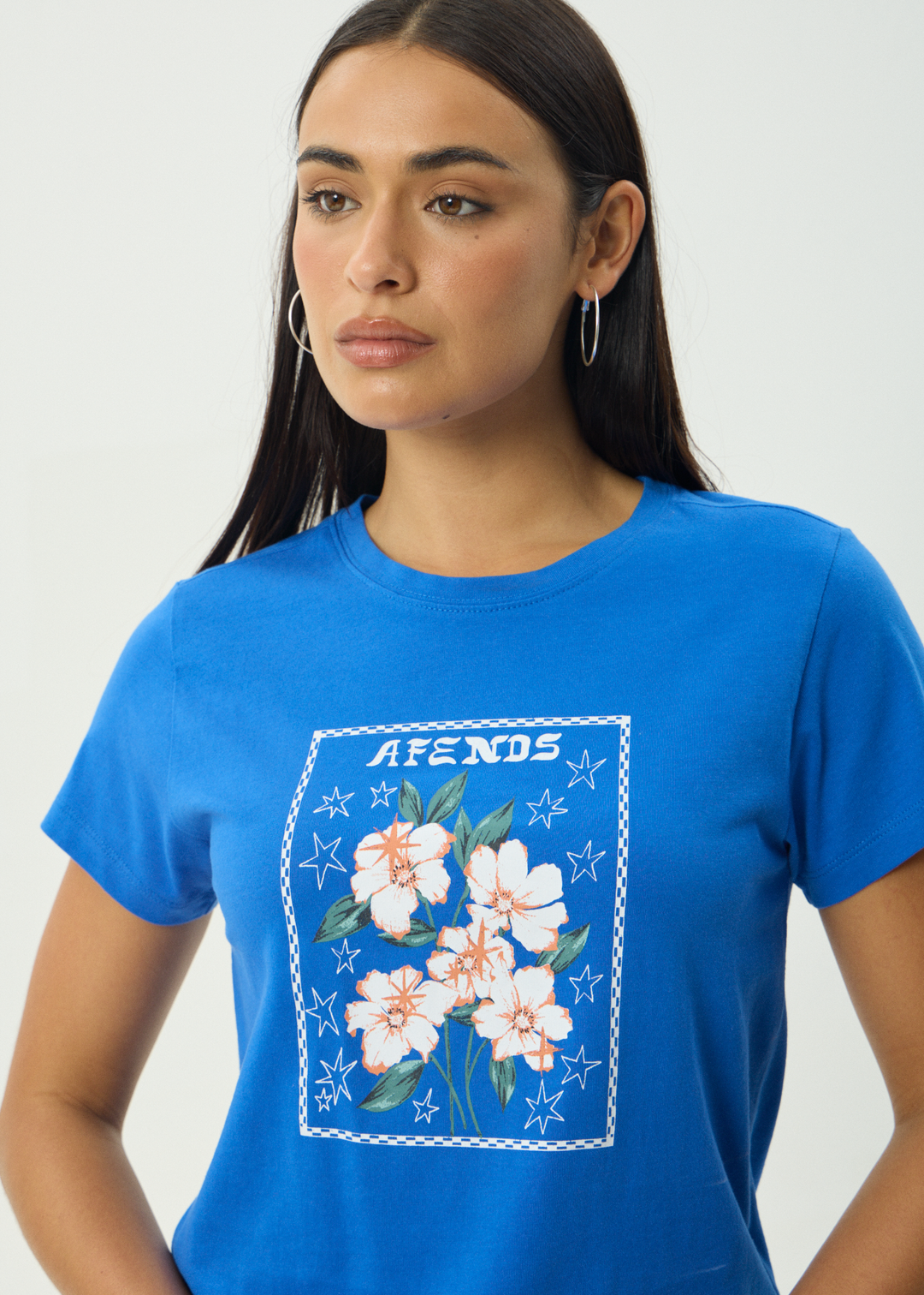 AFENDS Womens Anouk - Regular Tee - Marina