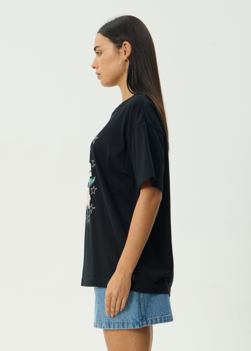 AFENDS Womens Anouk - Oversized Tee - Black
