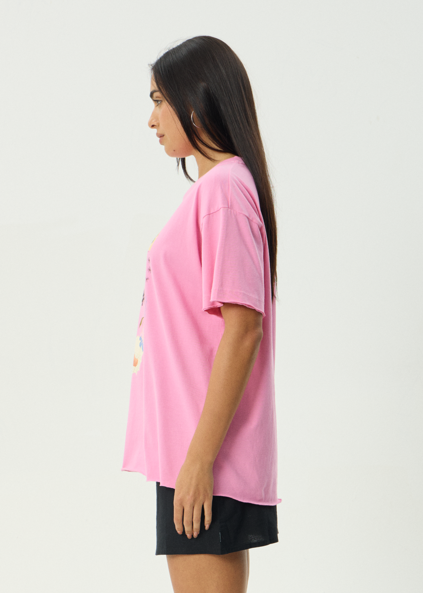 AFENDS Womens Amalfi - Oversized Tee - Pink