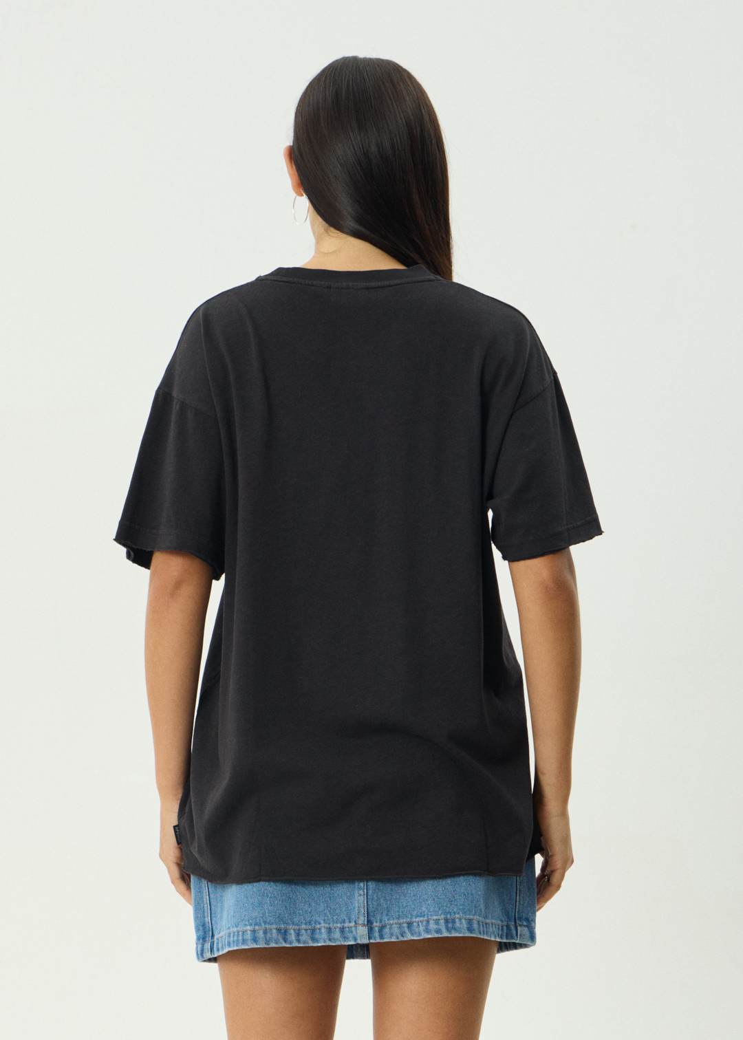 AFENDS Womens Sunnyflower - Oversized Tee - Stone Black