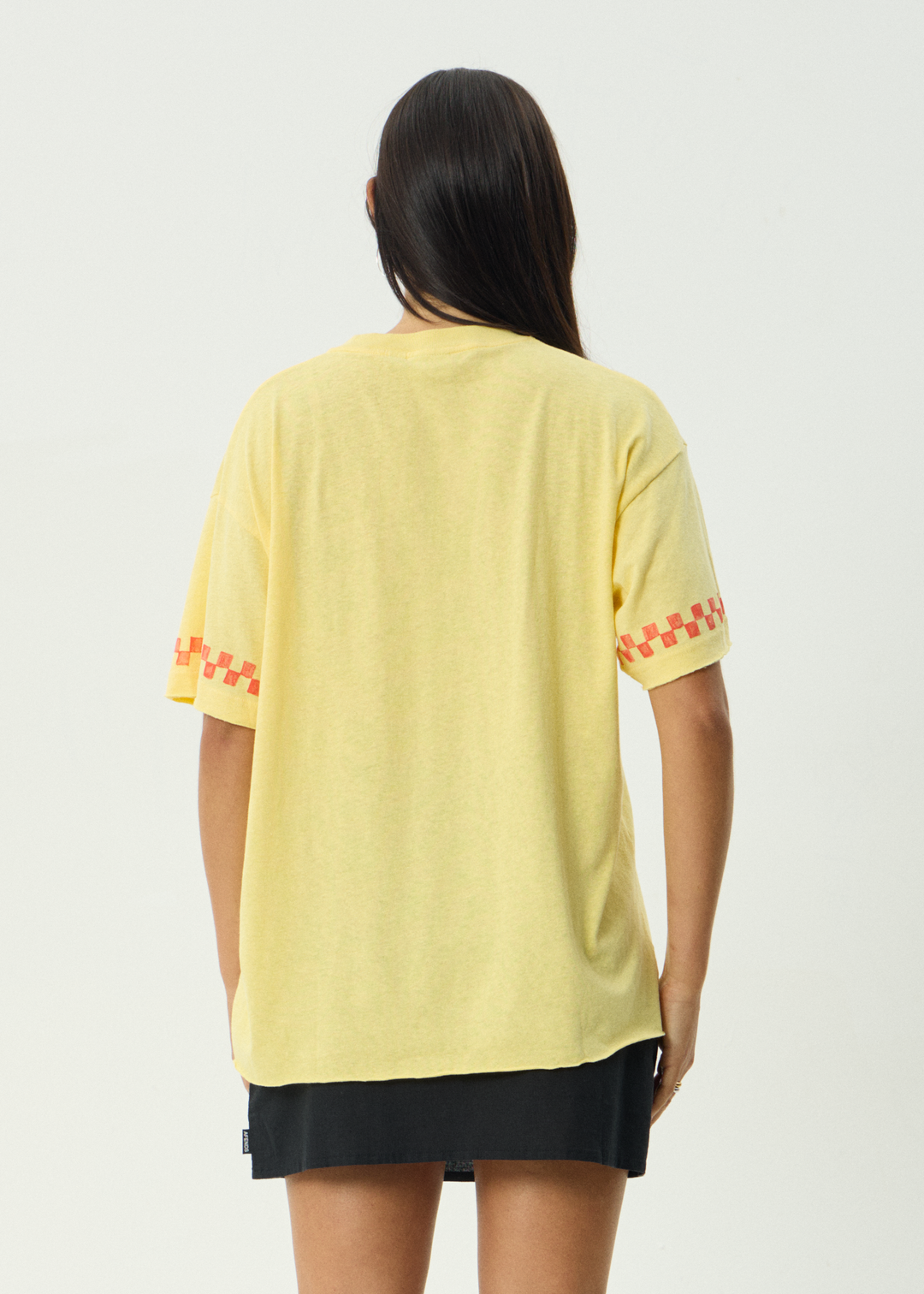 AFENDS Womens Calda - Oversized Tee - Lemon