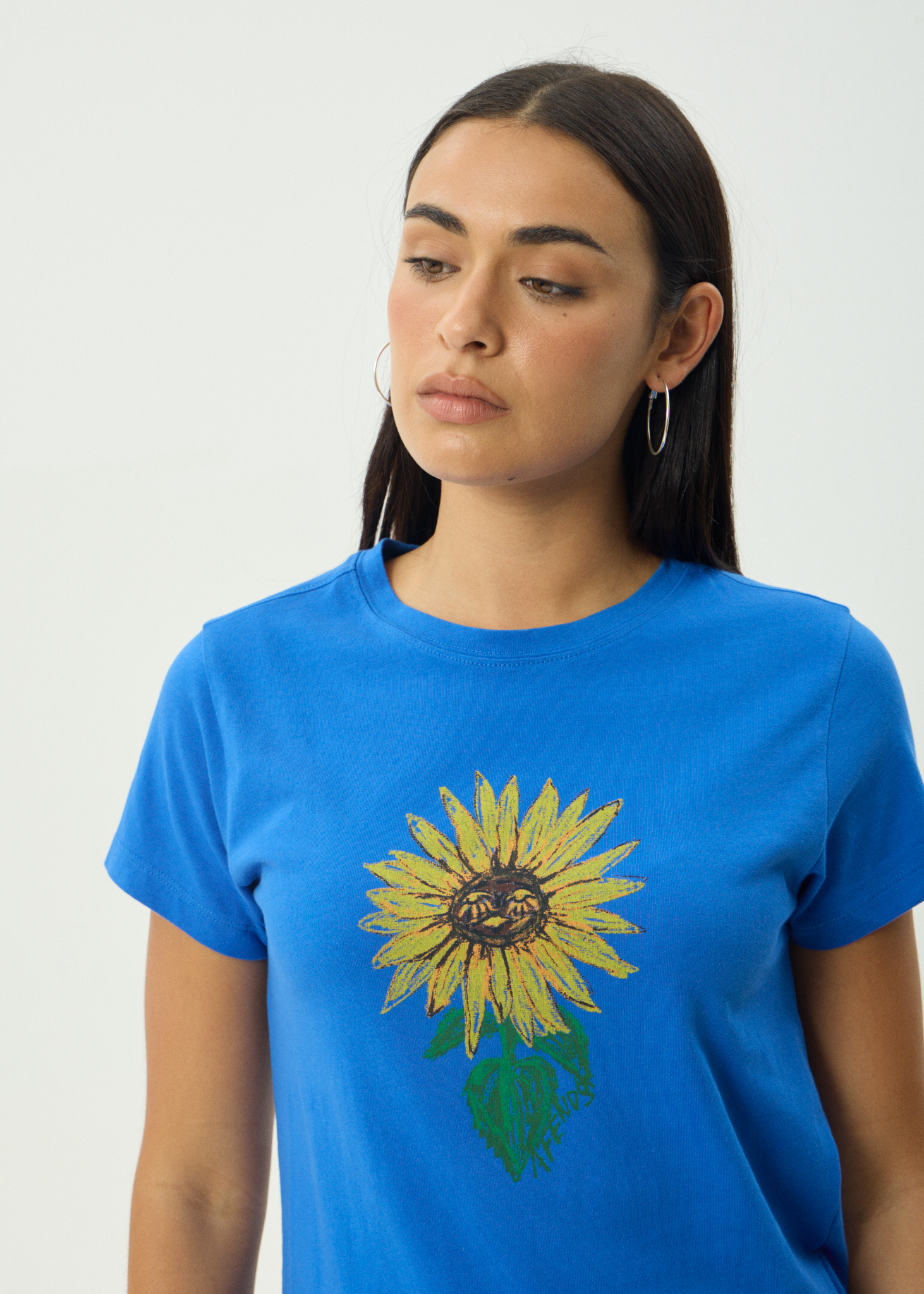 AFENDS Womens Sunnyflower - Regular Tee - Marina