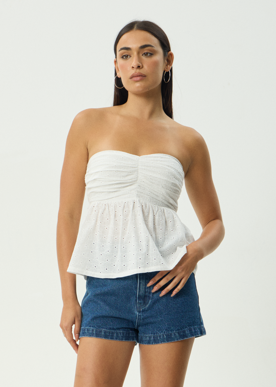 AFENDS Womens Kindred - Strapless Top - White