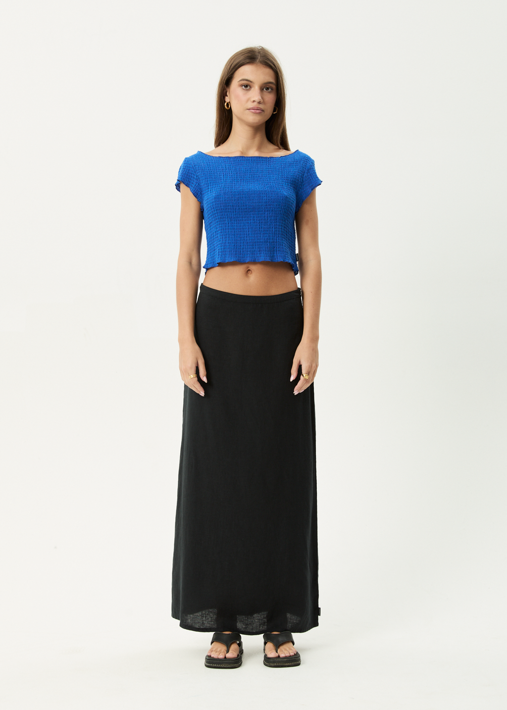 AFENDS Womens Marina - Seersucker Top - Marina