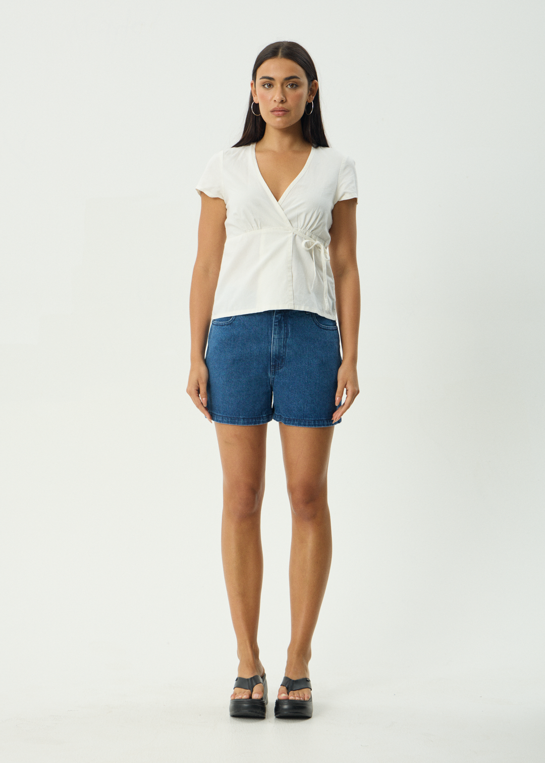 AFENDS Womens Loula - Wrap Top - White