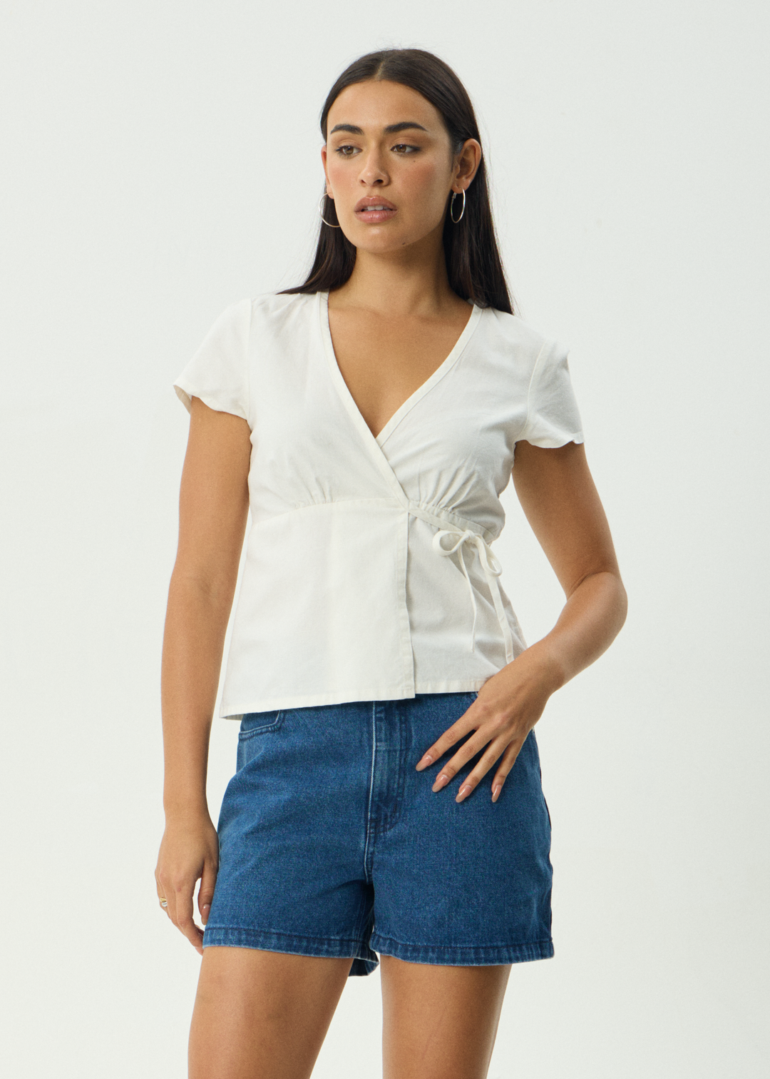 AFENDS Womens Loula - Wrap Top - White