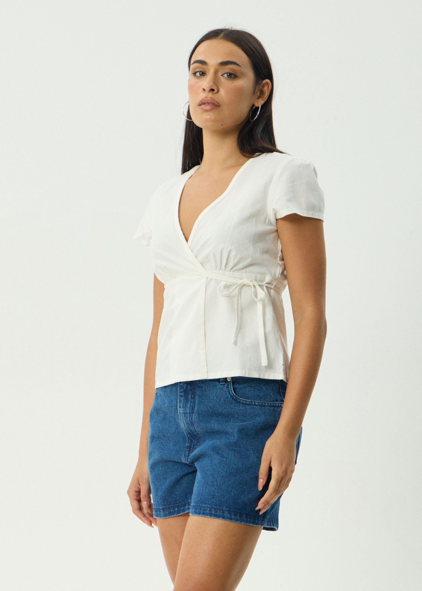 AFENDS Womens Loula - Wrap Top - White