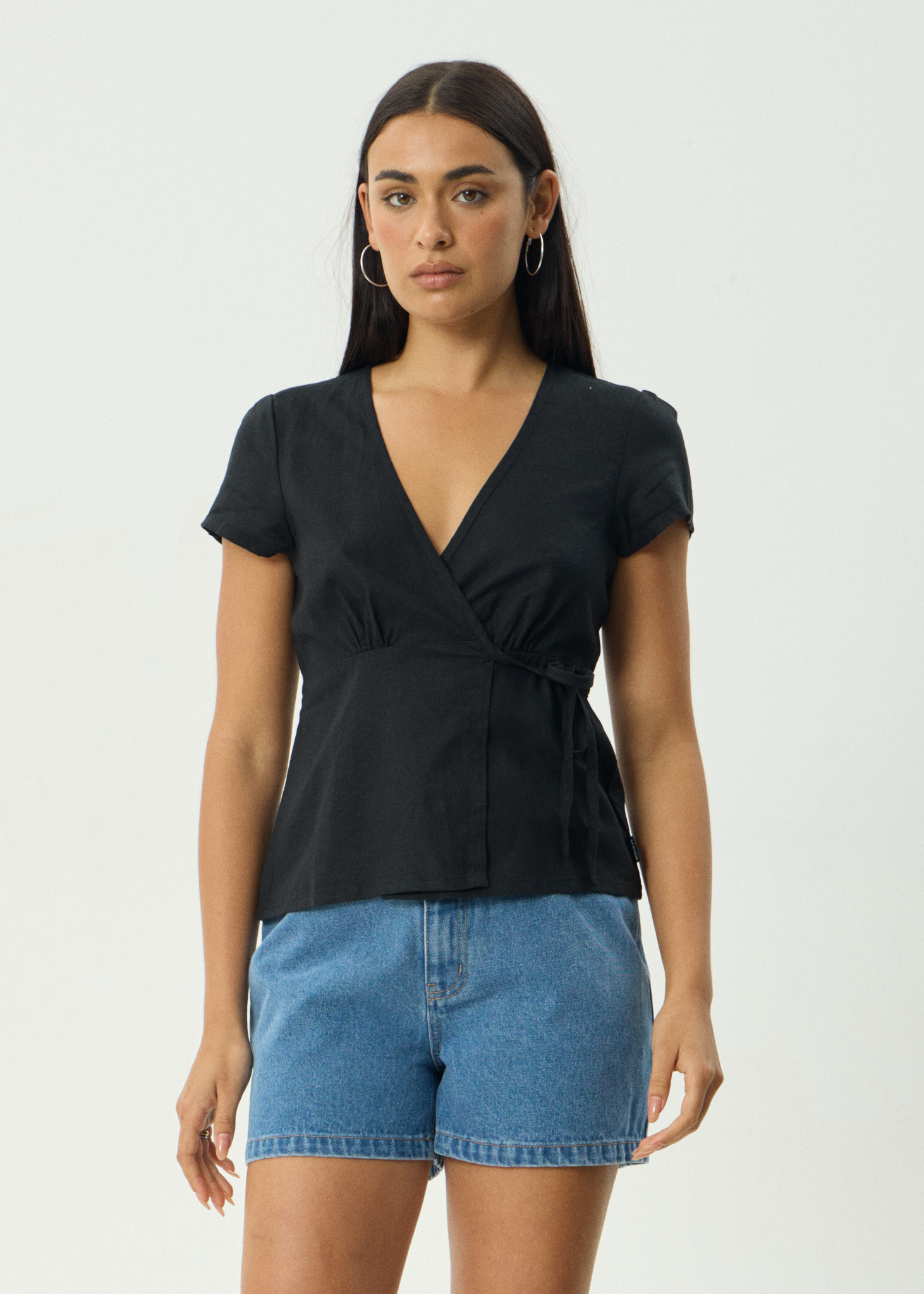 AFENDS Womens Loula - Wrap Top - Black