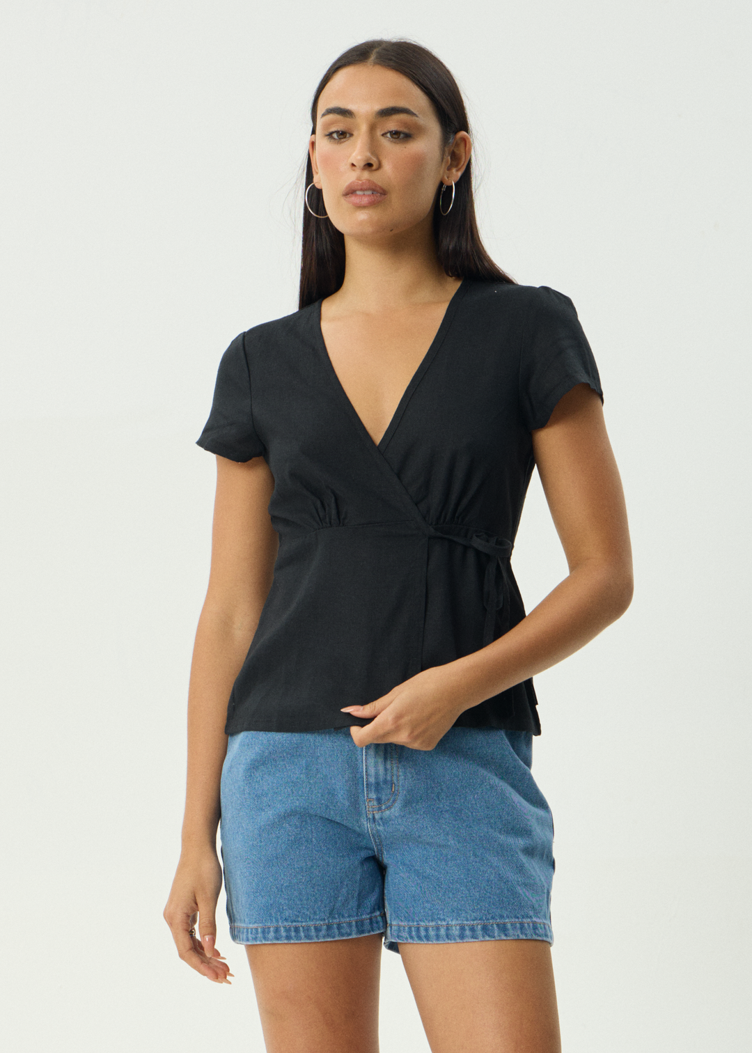 AFENDS Womens Loula - Wrap Top - Black