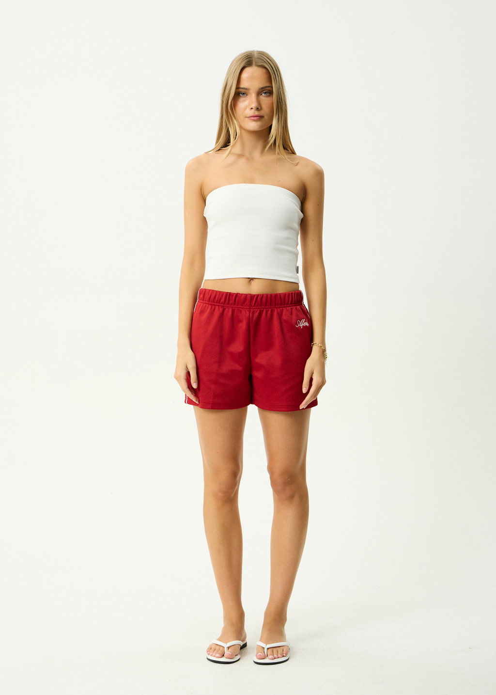 AFENDS Womens Avenue - Recycled Track Short - Ketchup