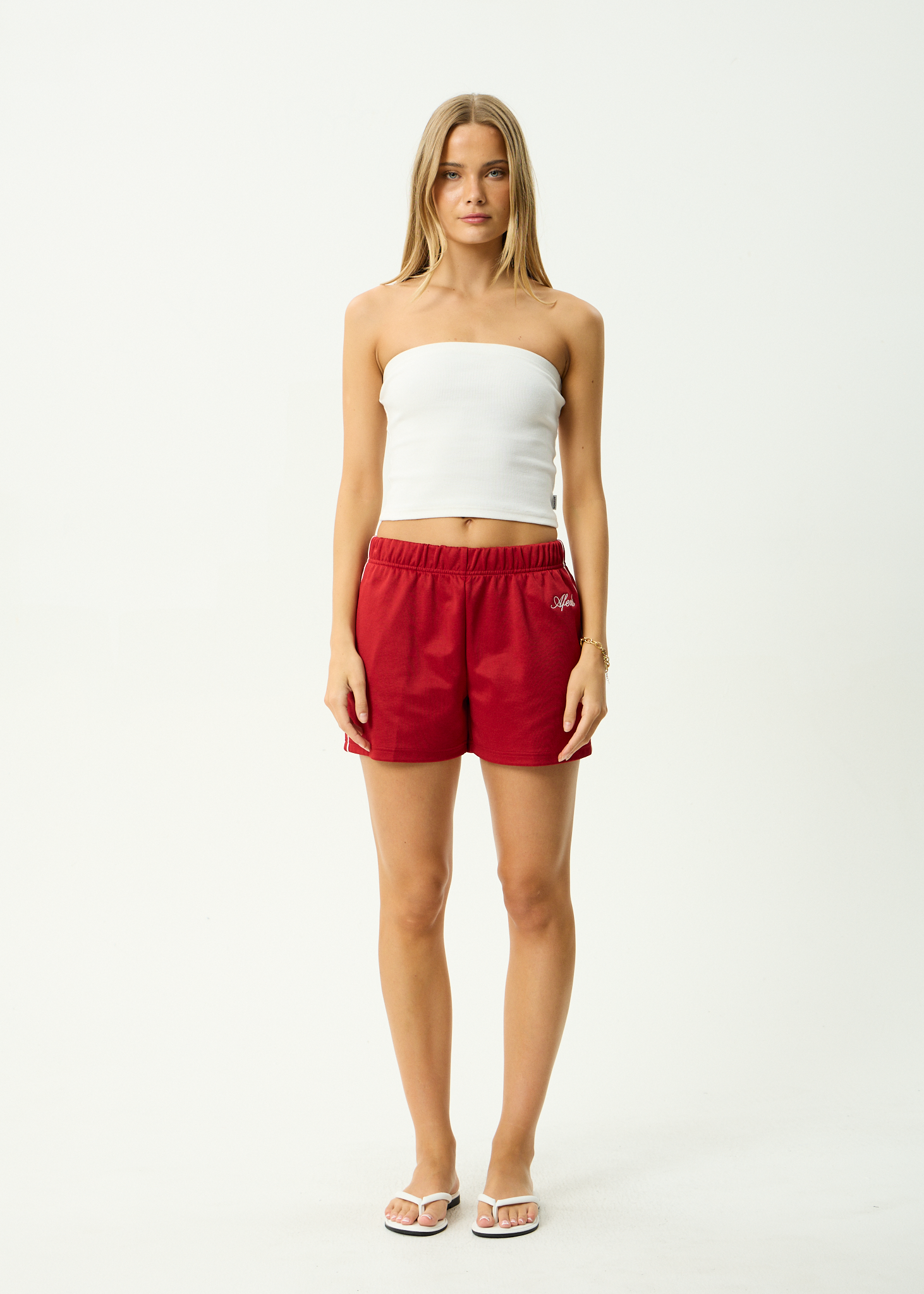AFENDS Womens Avenue - Recycled Track Short - Ketchup