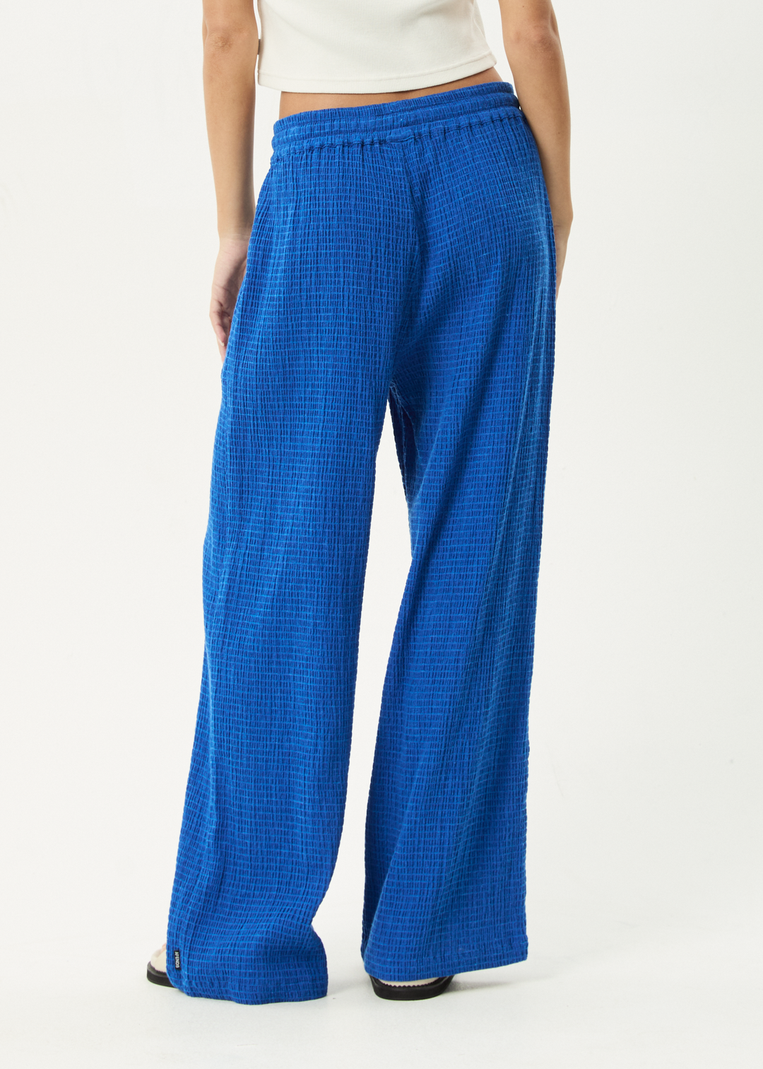 AFENDS Womens Marina - Seersucker Pant - Marina