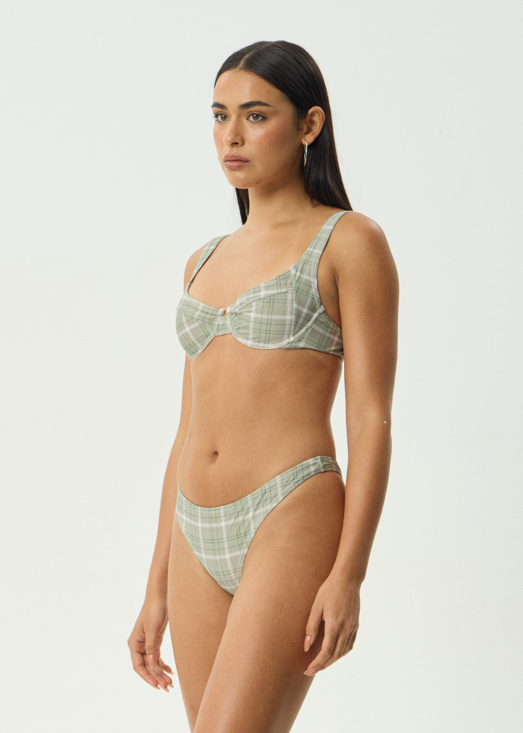AFENDS Womens Scout - Bikini Bottom - Olive Check