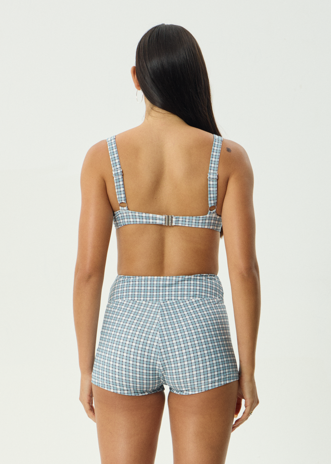 AFENDS Womens Evans - Bikini Top - Overcast Check