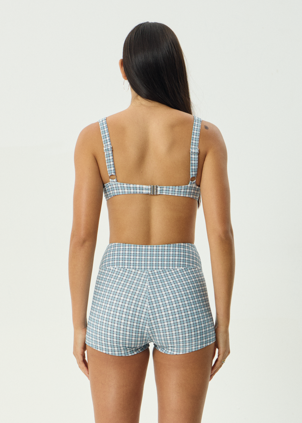 AFENDS Womens Evans - Swim Short - Overcast Check