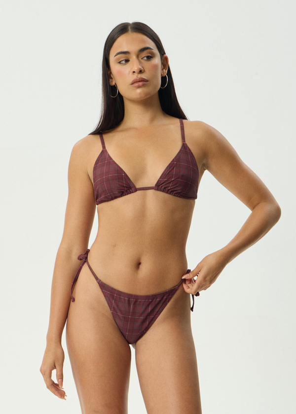 AFENDS Womens Eboni - Bikini Top - Port Check